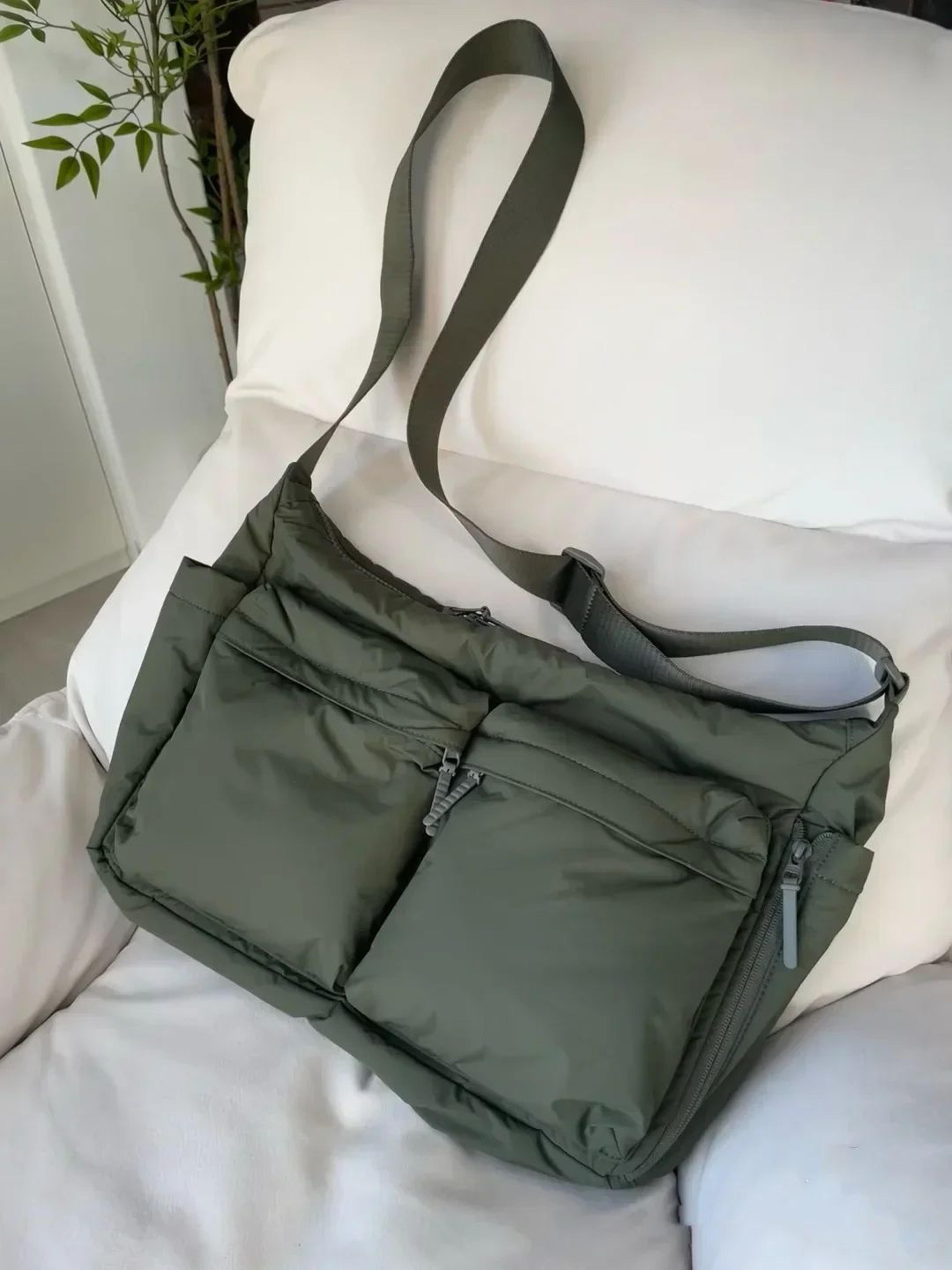 Casual Multi Pocket Messenger Bag For Women Nylon Shoulder Bag Large Handbag Travel Shopping Tote P 3