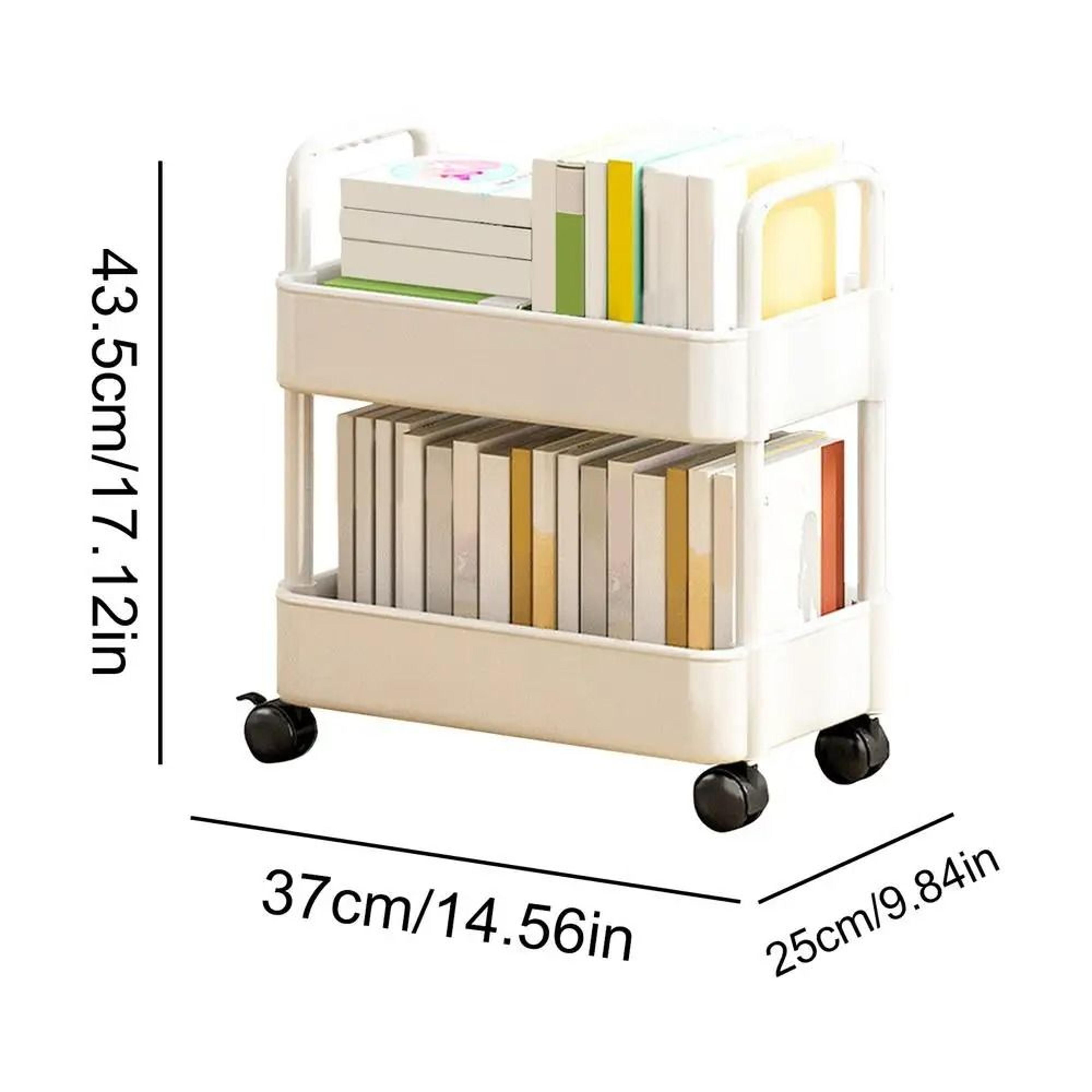 2Tier Rolling Trolley Snack Storage Rack And Movable Utility Cart 6