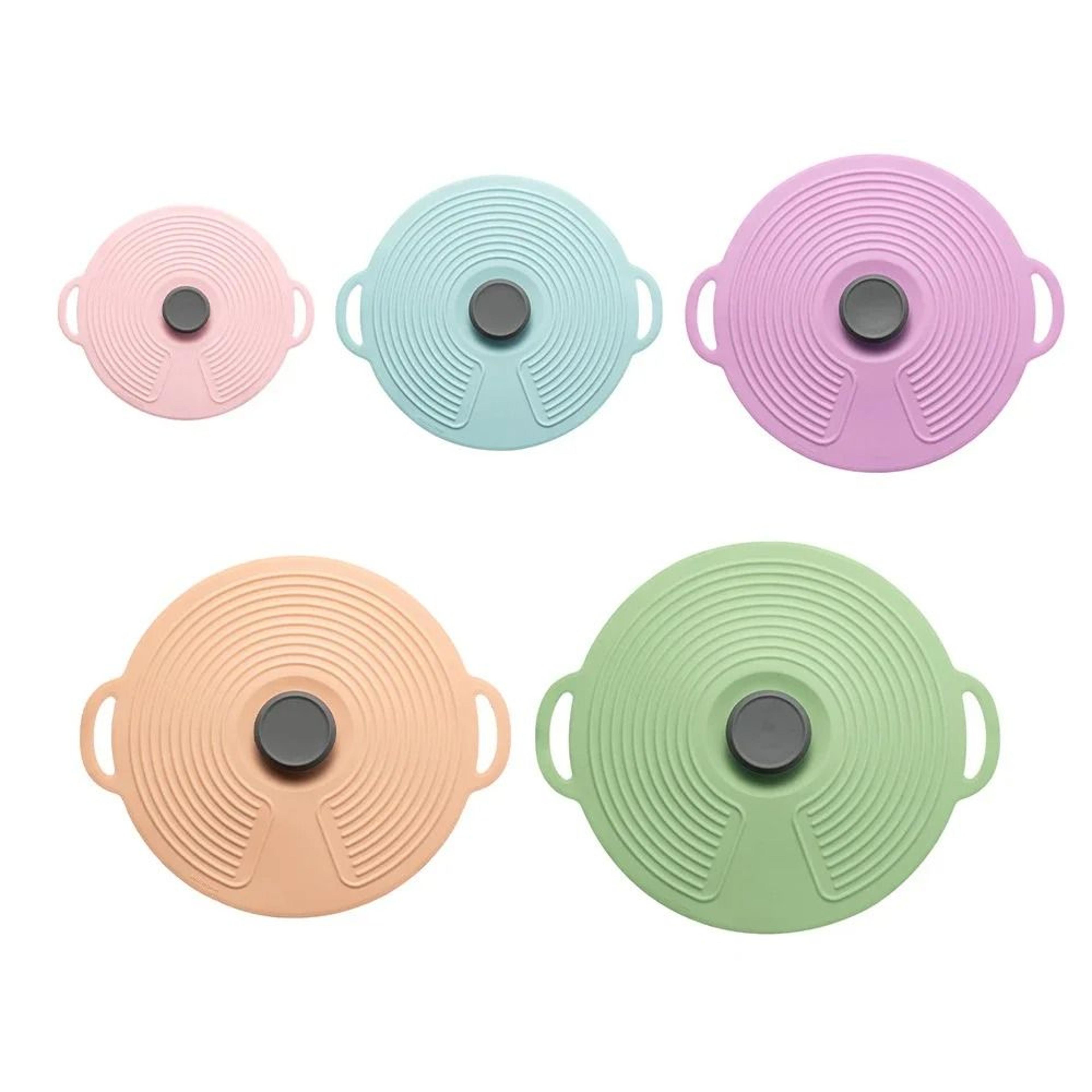 AntiOverflow And Dustproof Silicone Pot Cover Set 11