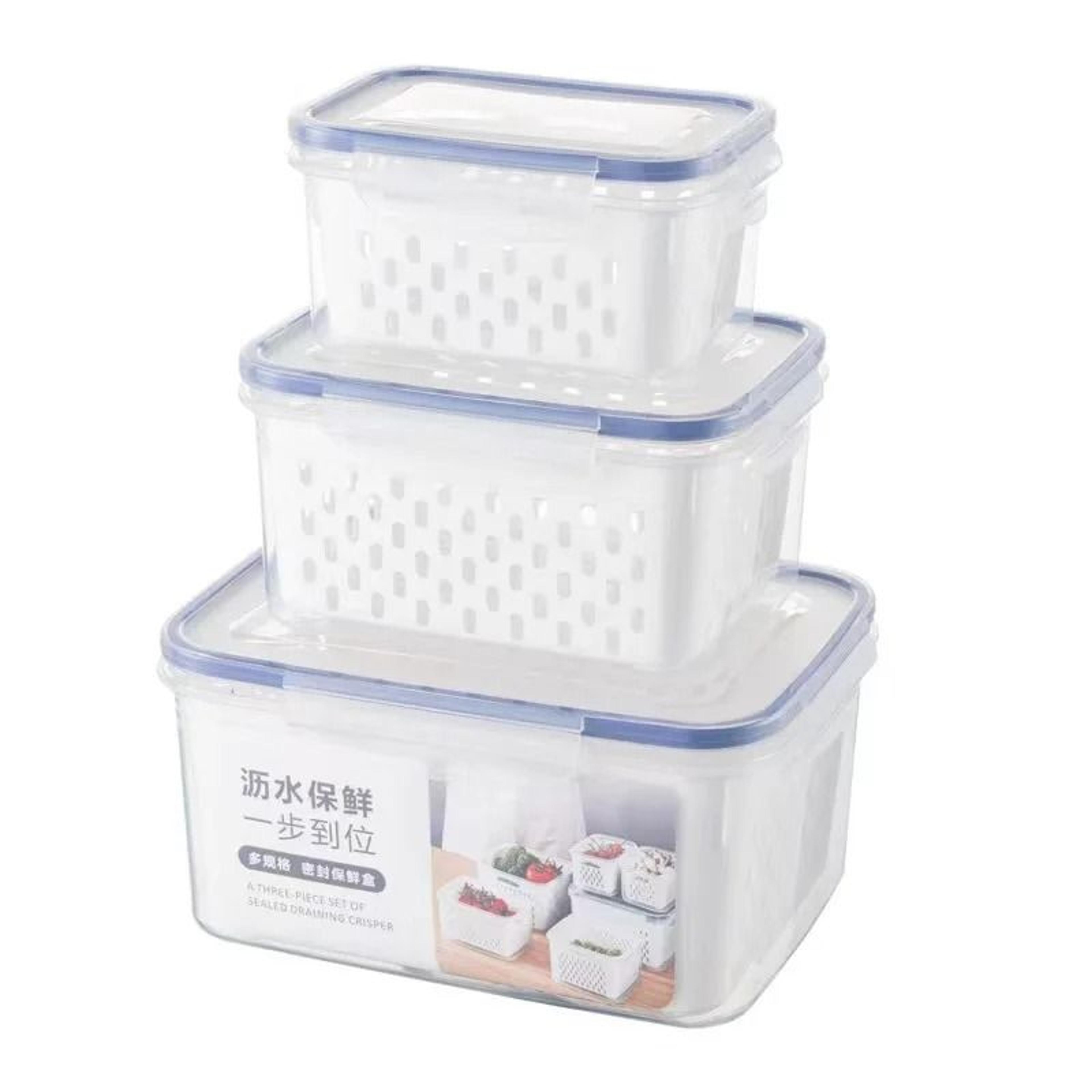 Fruit Storage Containers For Fridge With Removable Colander 6