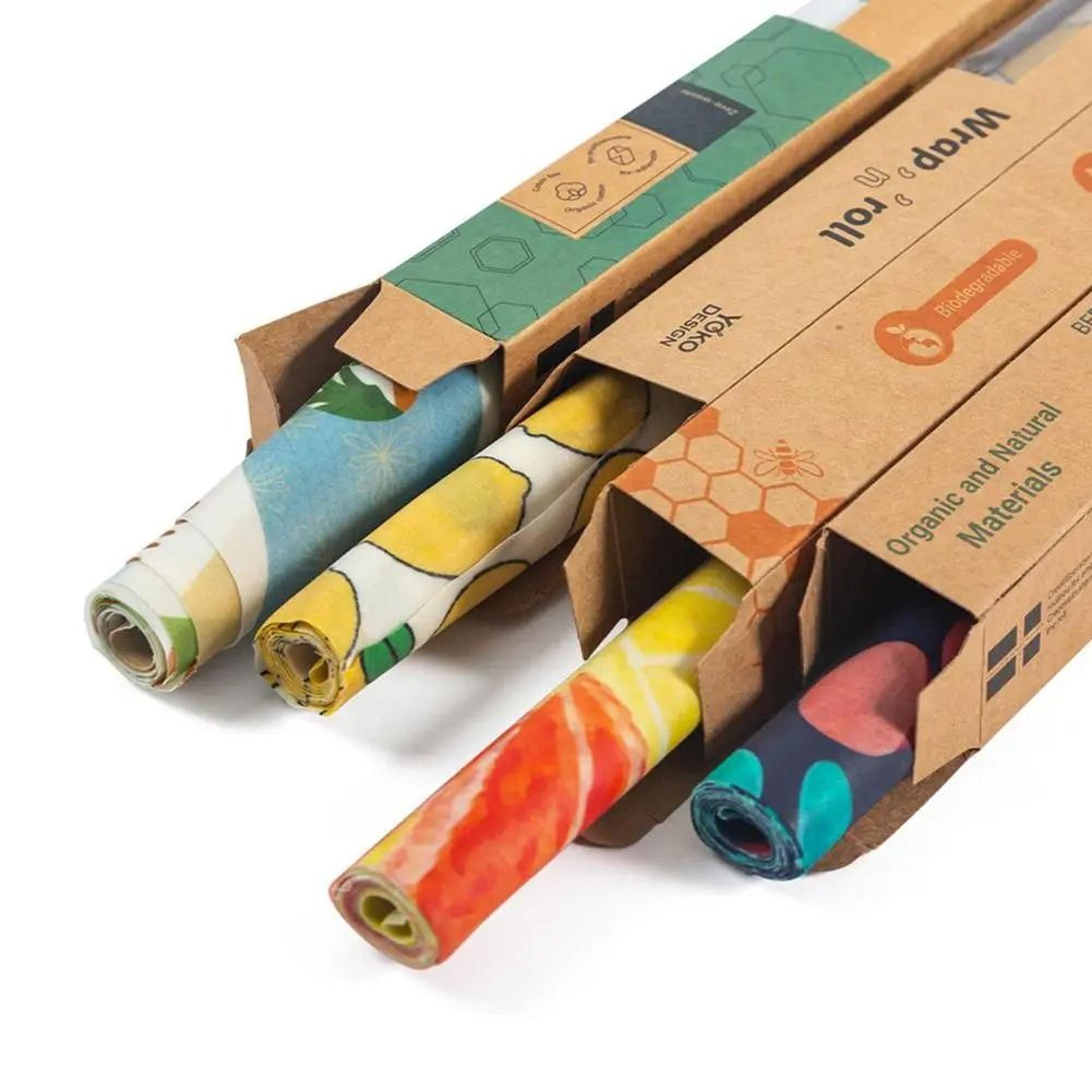 Reusable Organic Beeswax Food Wrap Roll 1