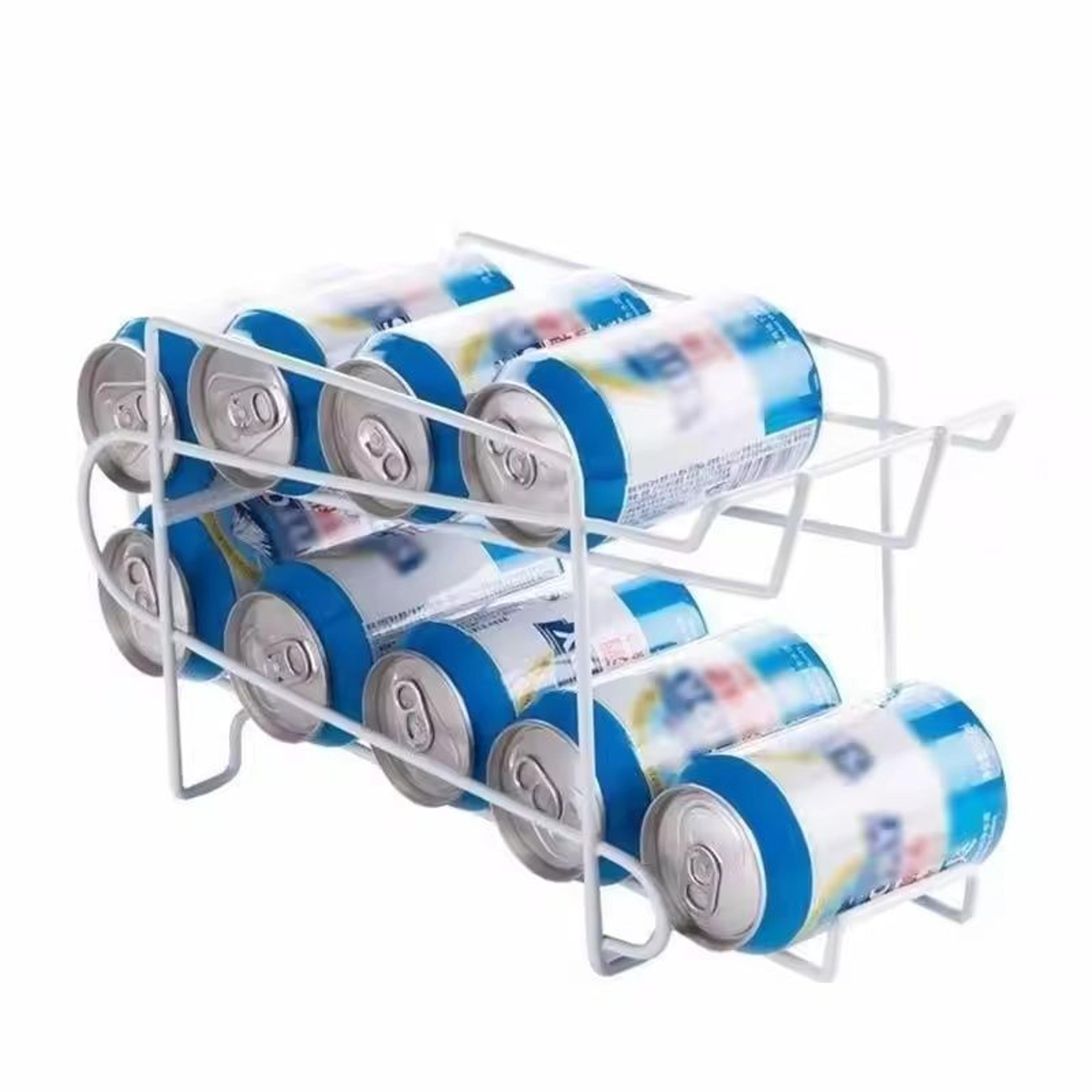 Iron DoubleLayer Rolling Soda Can Storage Rack 5