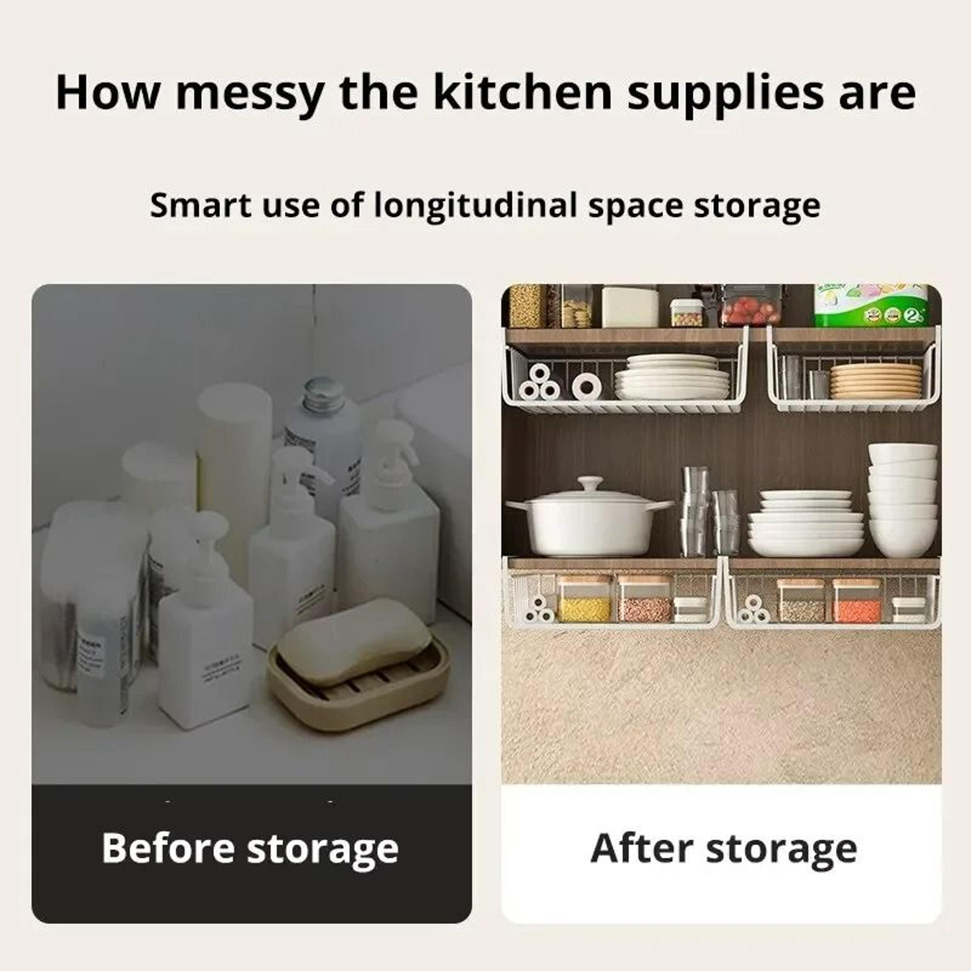 UnderCabinet Hanging Iron Wire Storage Basket 4
