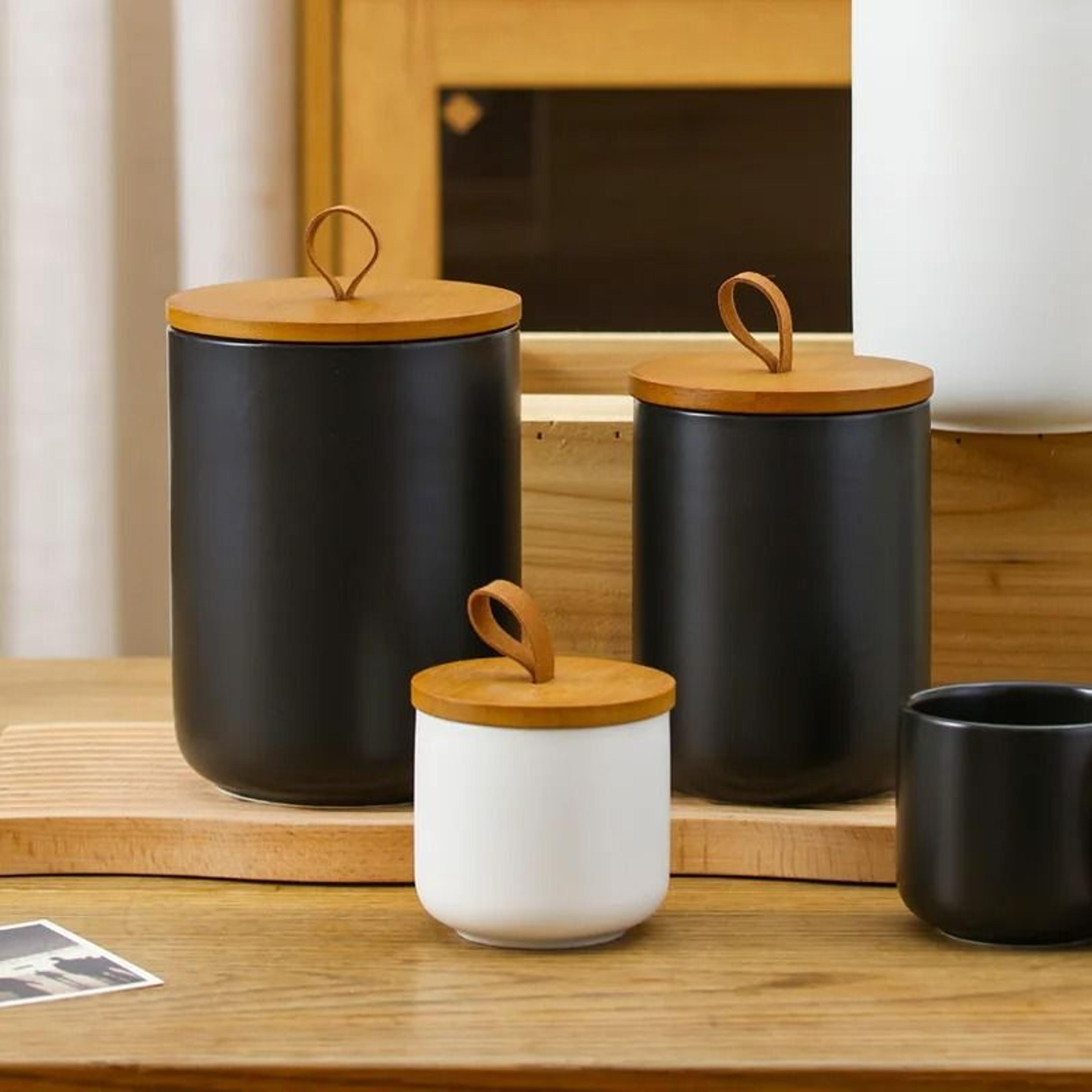 Nordic Matte Ceramic Storage Jar  Sealed Tea Container 2