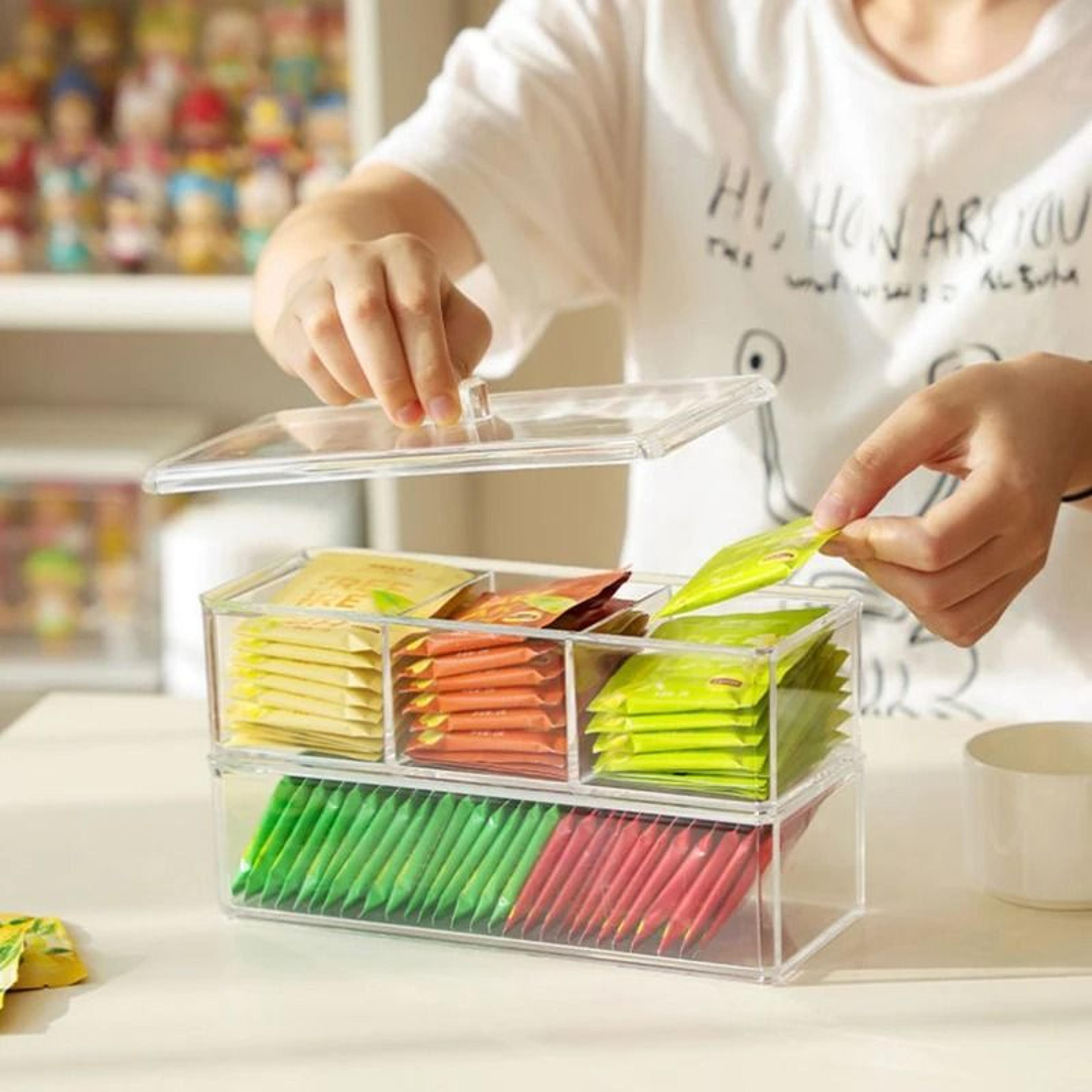 Acrylic Tea Bag  Coffee Capsule Drawer Storage Box 2