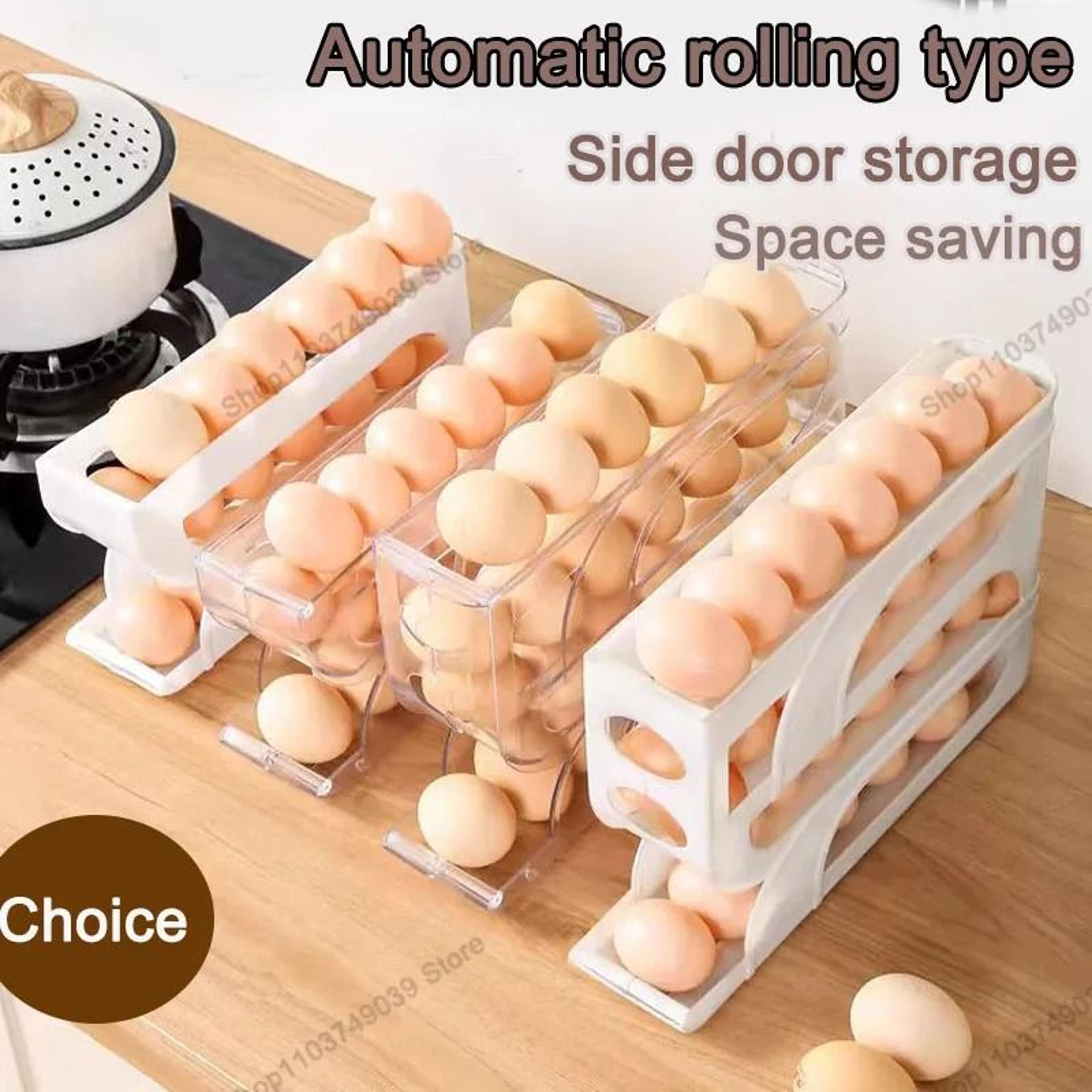 3Tier Automatic Rolling Refrigerator Egg Storage Box 30Egg Capacity 1