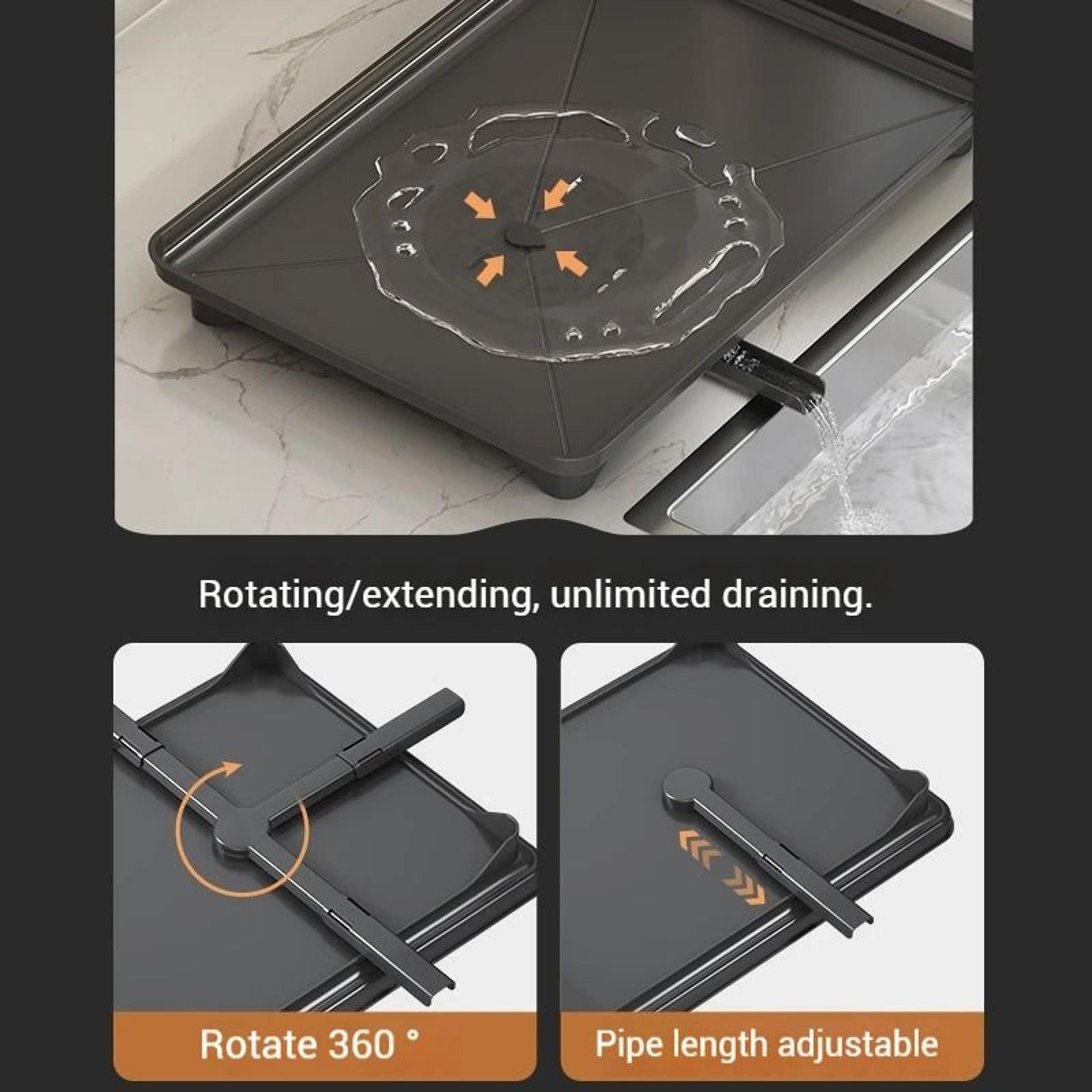OverSink Adjustable Stainless Steel Dish Drying Rack 3