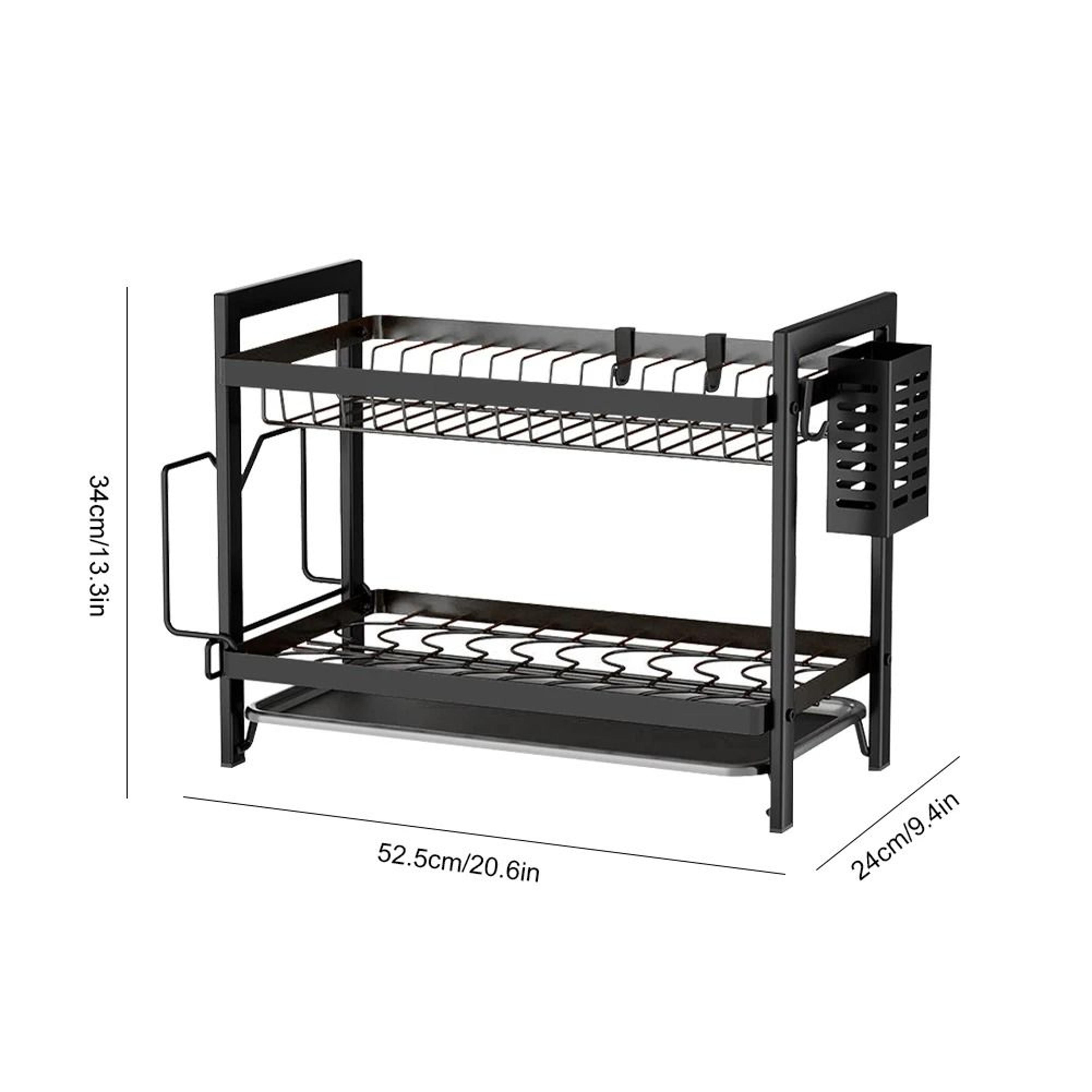 MultiTier OverSink  Countertop Dish Drying Rack System 14