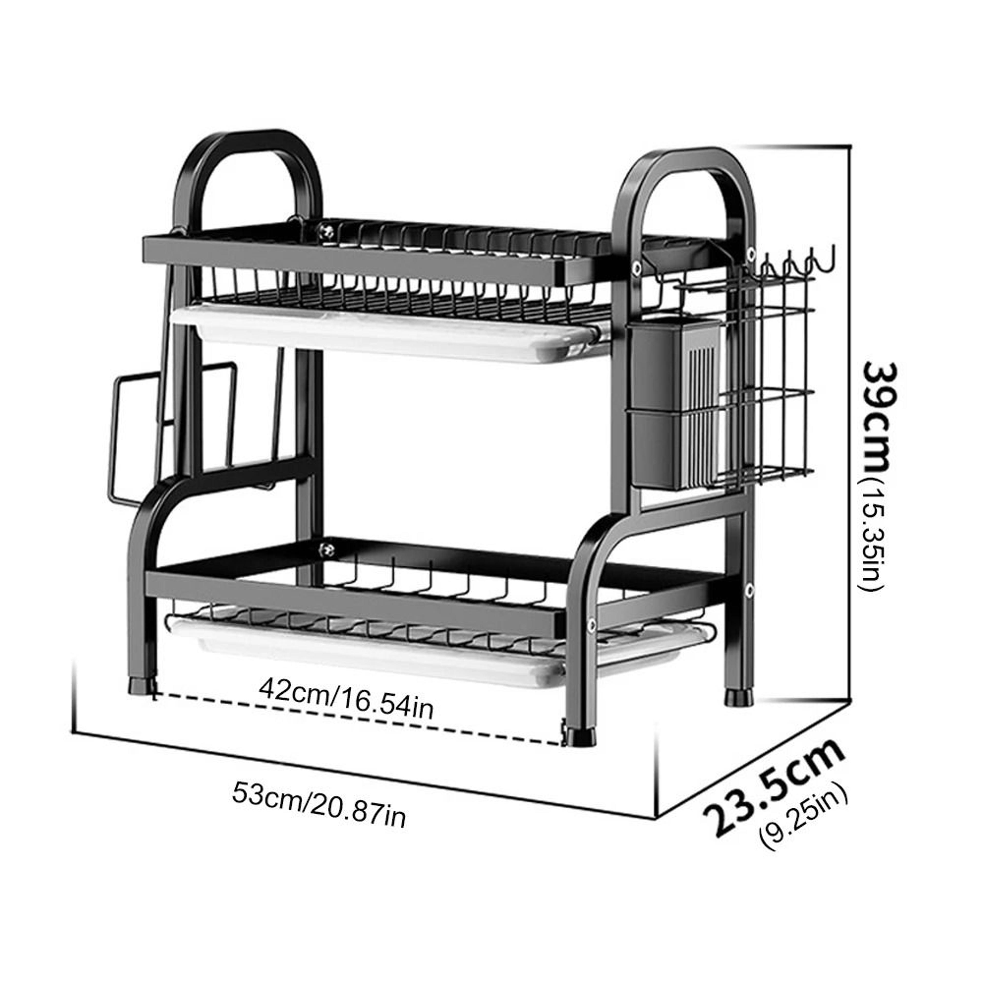 MultiTier OverSink  Countertop Dish Drying Rack System 16