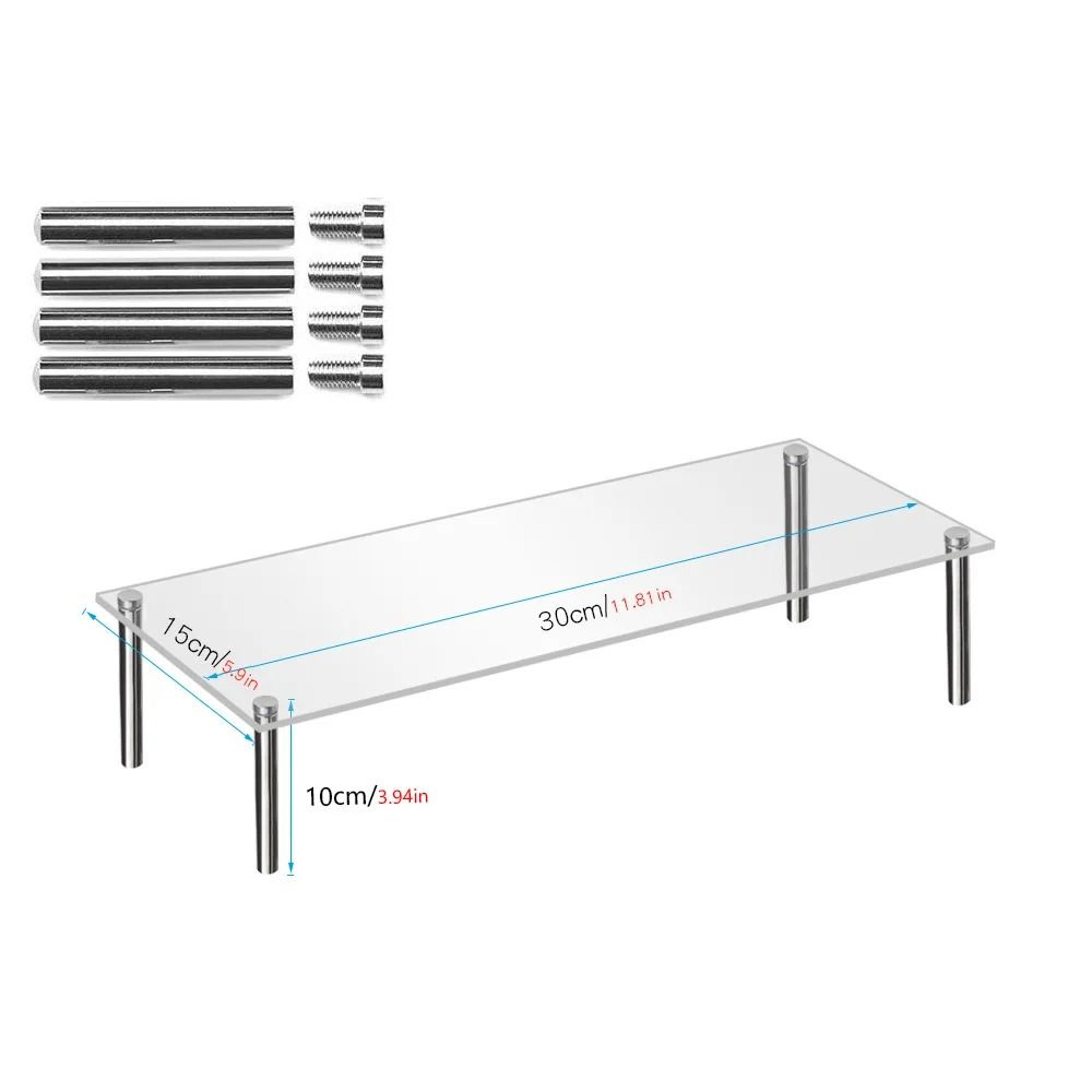 Clear Acrylic Display Riser With Stainless Steel Legs 9