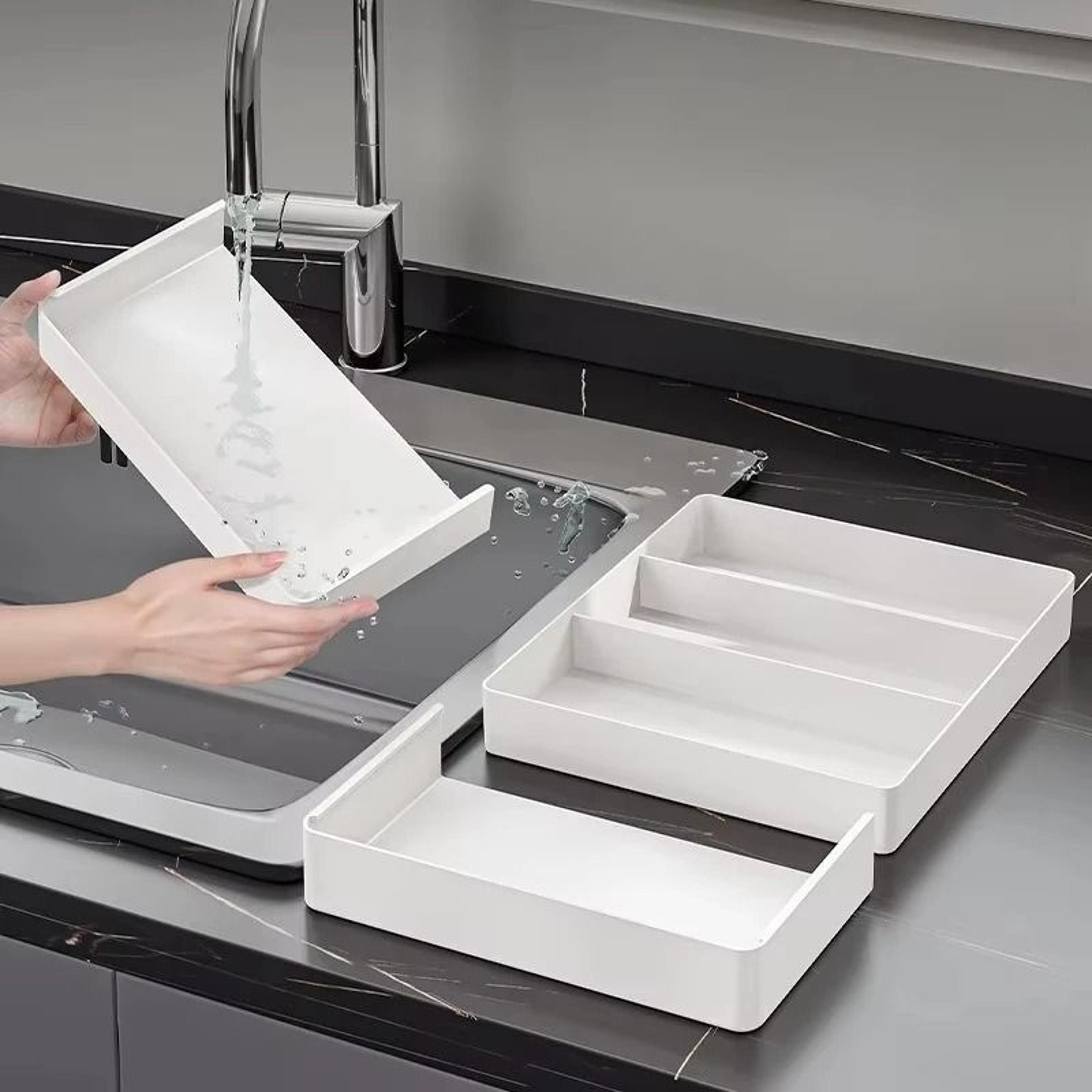 Expandable Kitchen Drawer Tableware Organizing Box 4