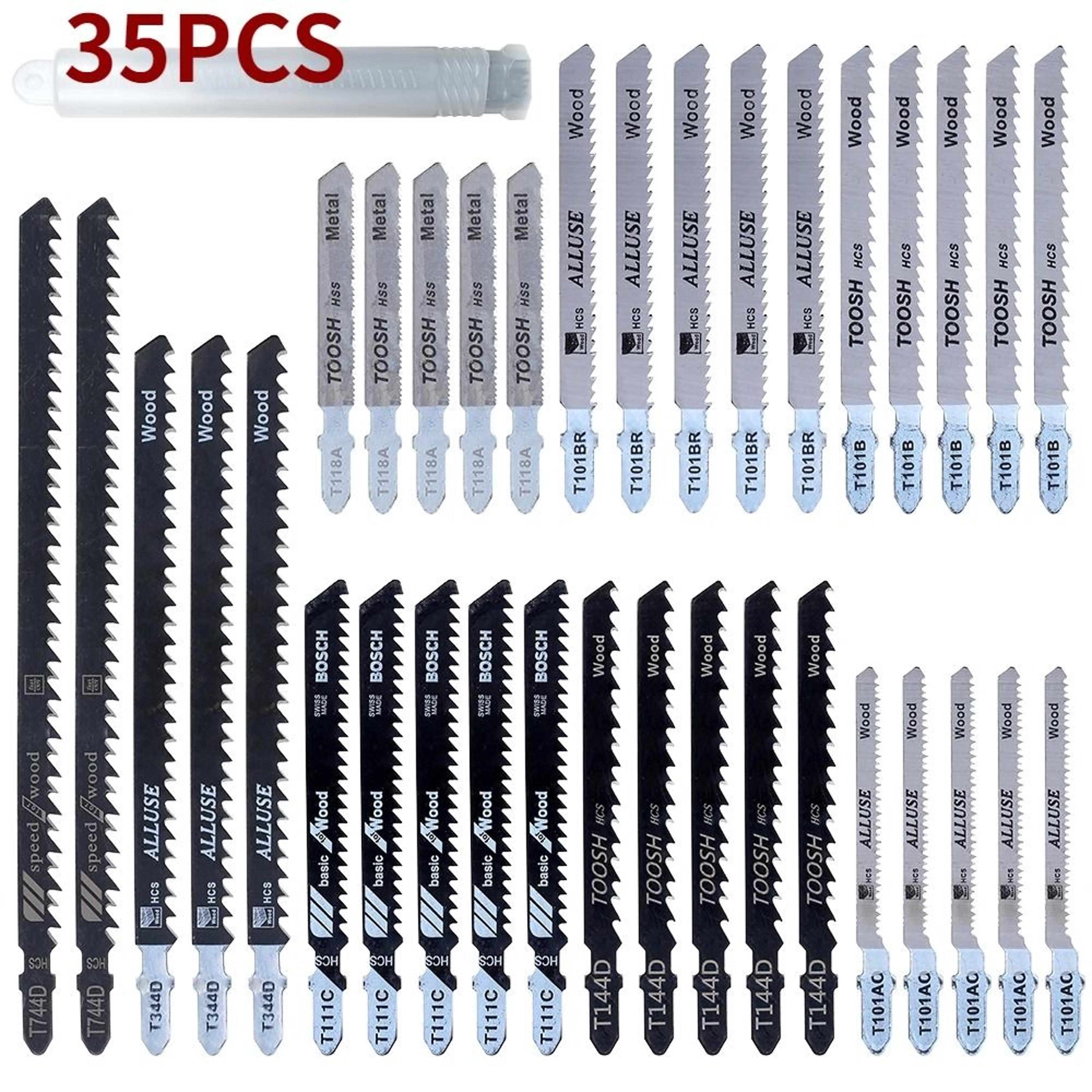 professional t-shank jig saw blade variety fleet (35/40-piece set)