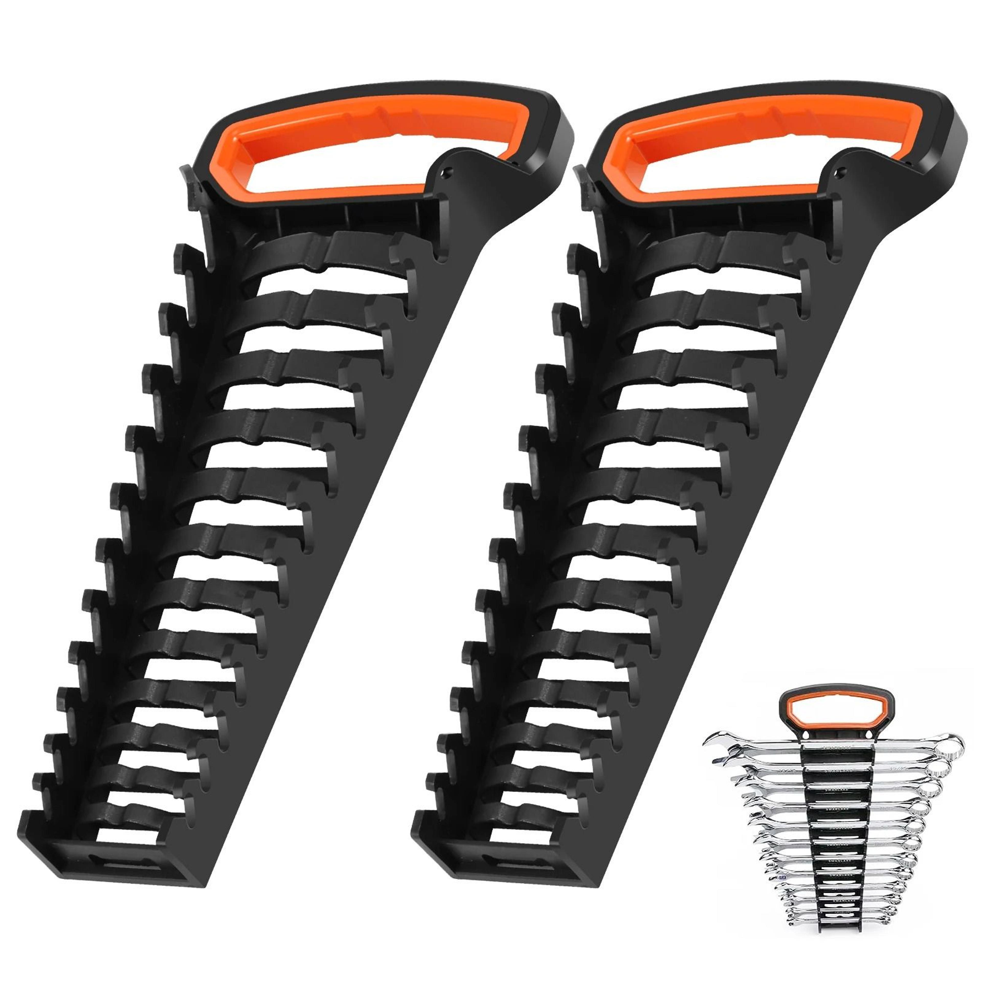 2-piece heavy-duty wrench organizer trays (holds 24 wrenches)