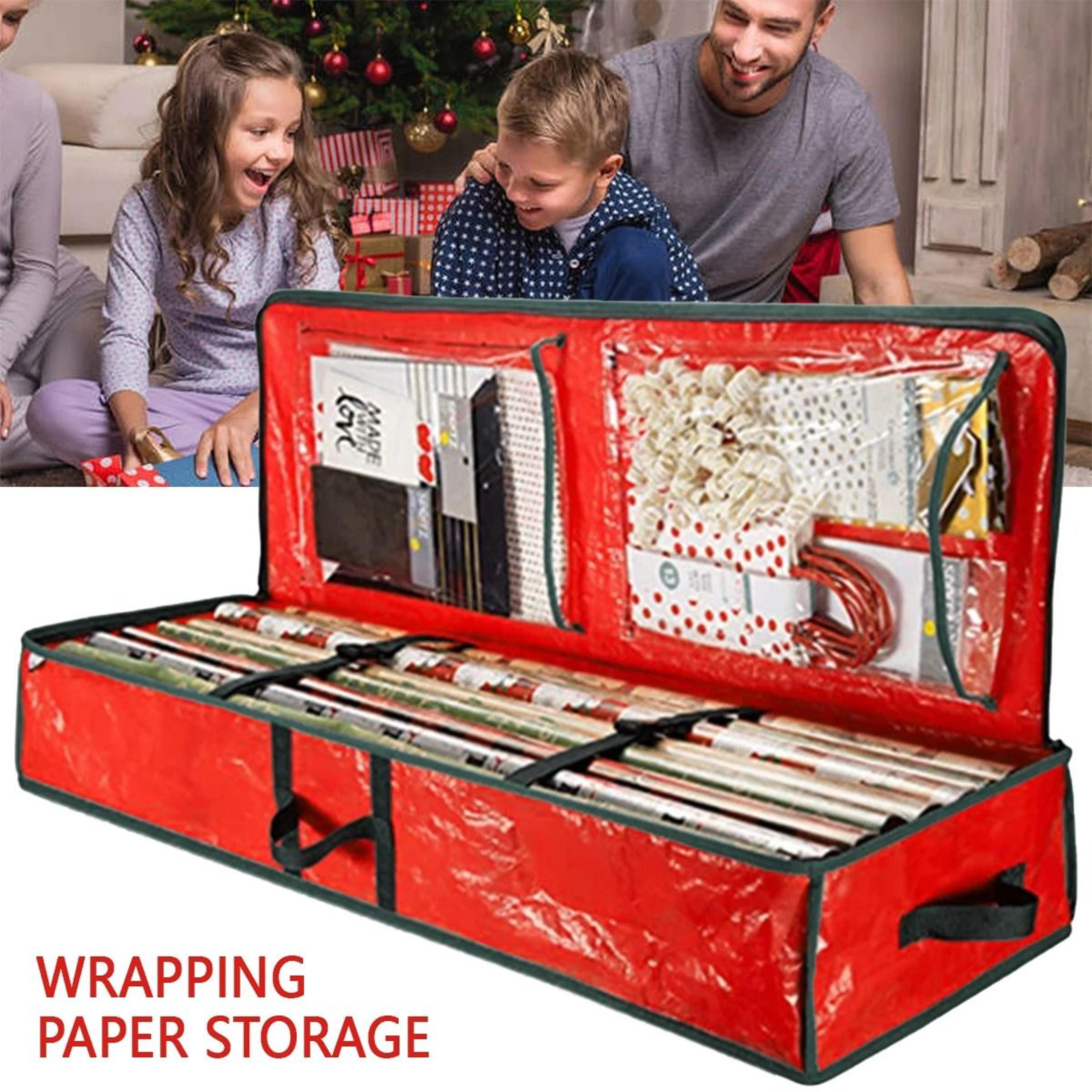 Premium Underbed Christmas Gift Wrap Storage Organizer Bag 0