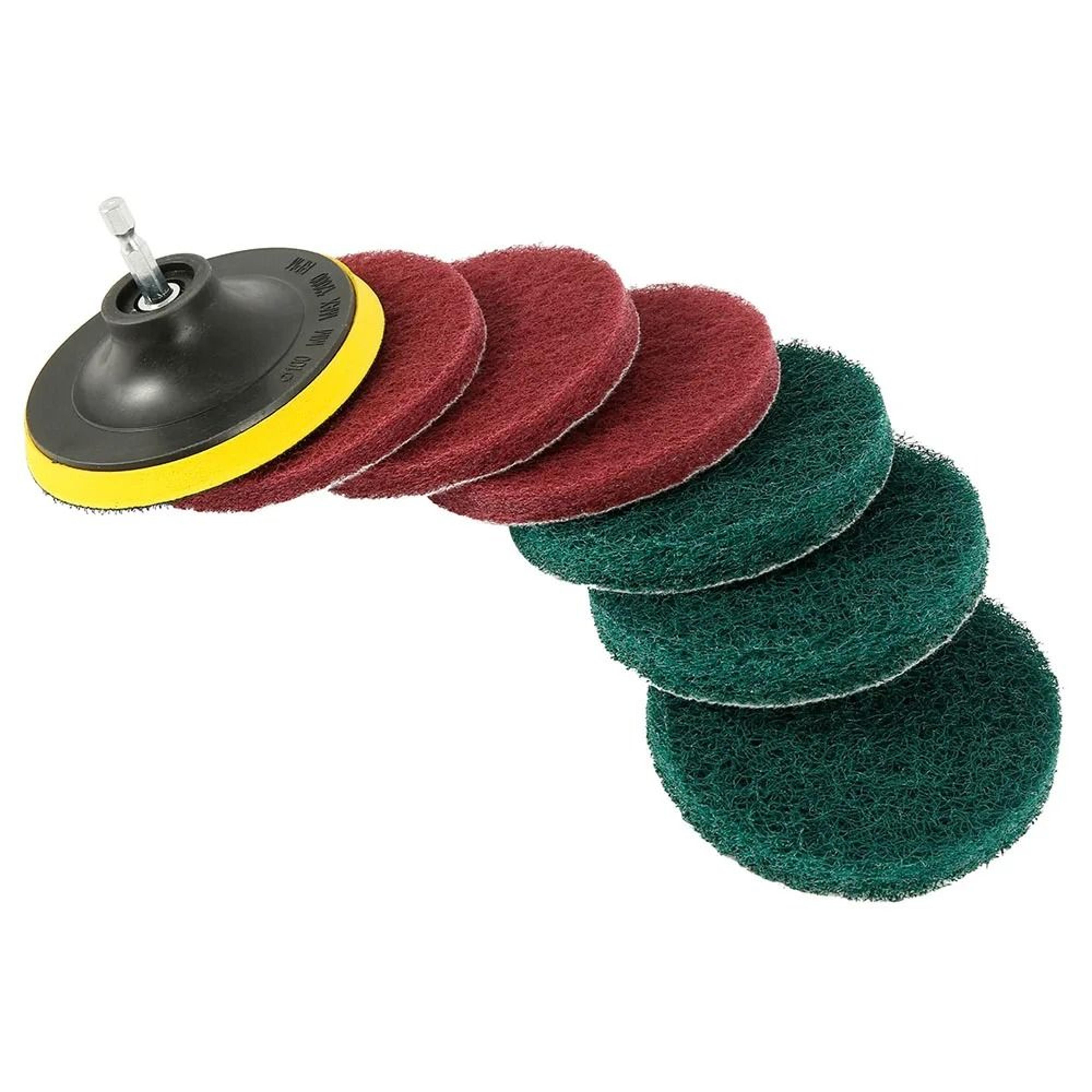 8Piece 4Inch Electric Drill Brush  Scrub Pads Cleaning Kit 6