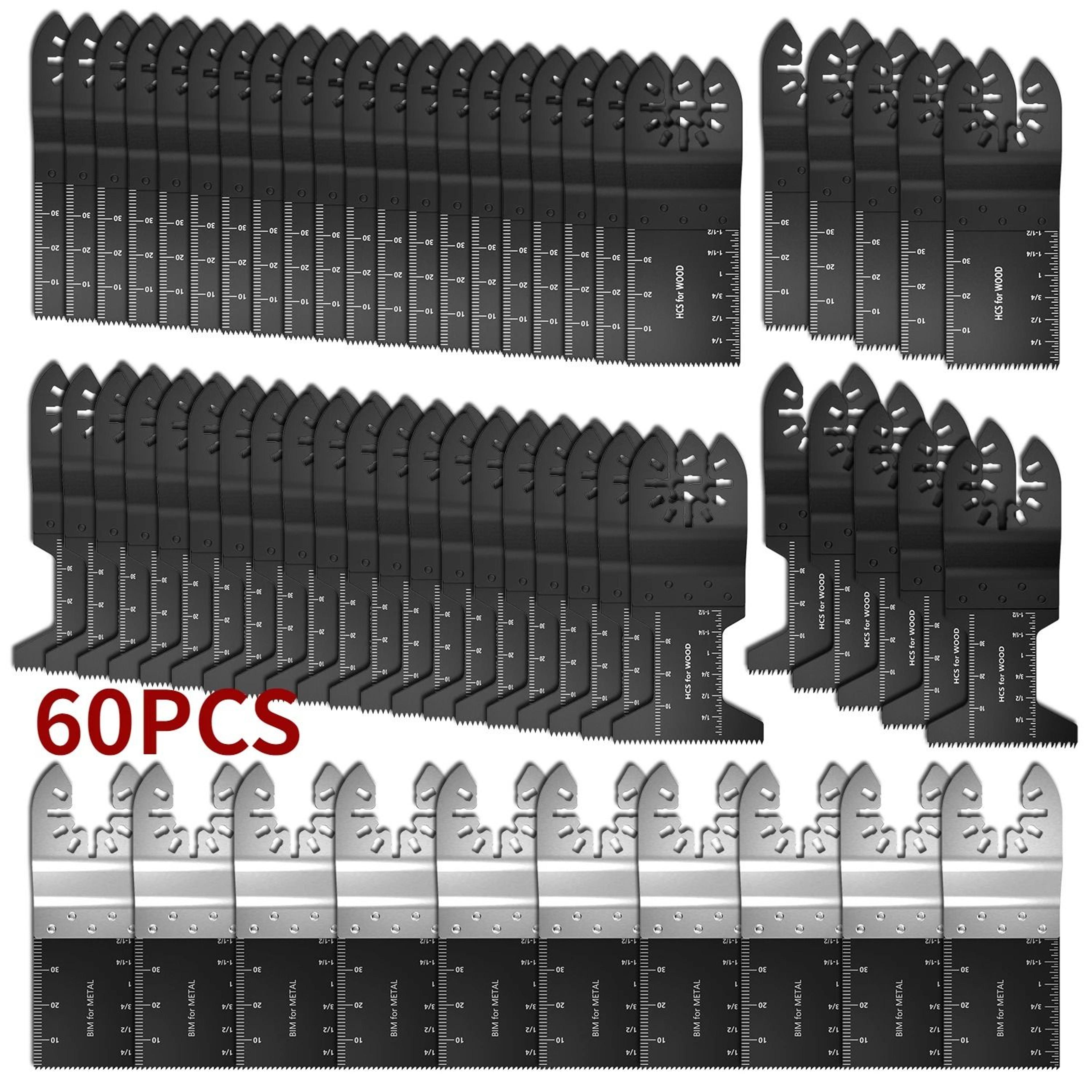 5060Piece HighCarbon Steel Oscillating MultiTool Blades Kit 0