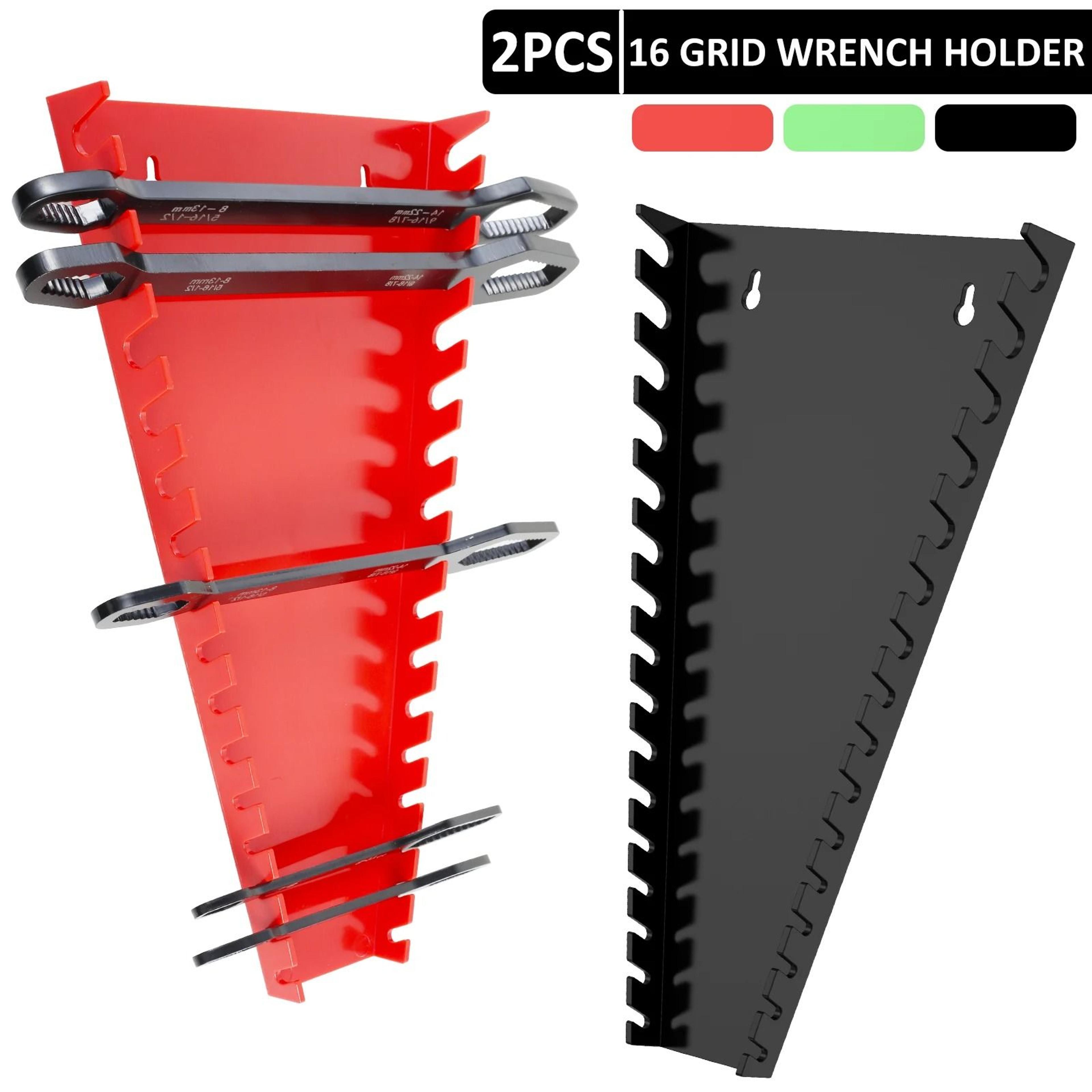 2-piece heavy-duty wrench storage organizer racks (fits 5mm to 27mm)