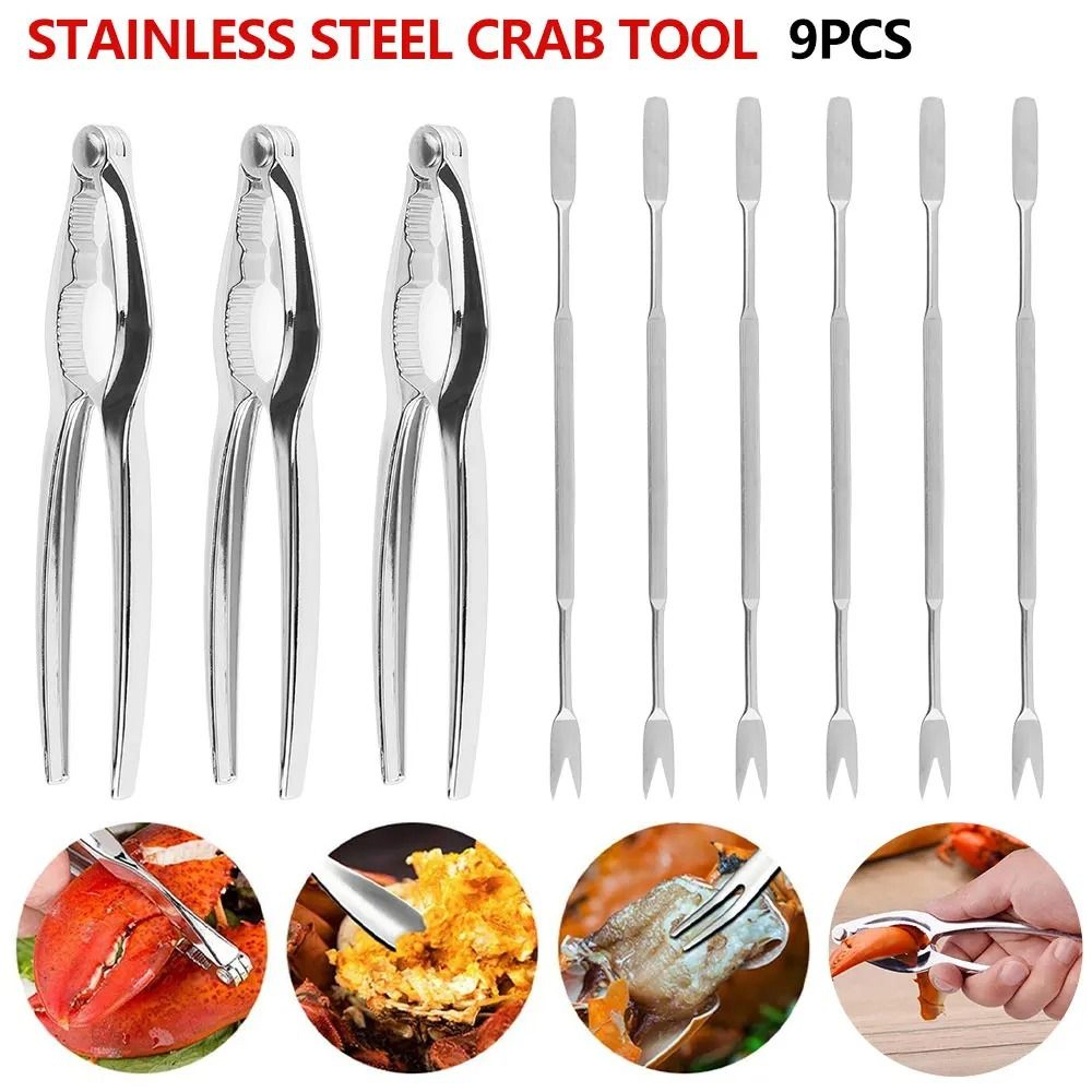 9-piece premium stainless steel & zinc alloy seafood tool set
