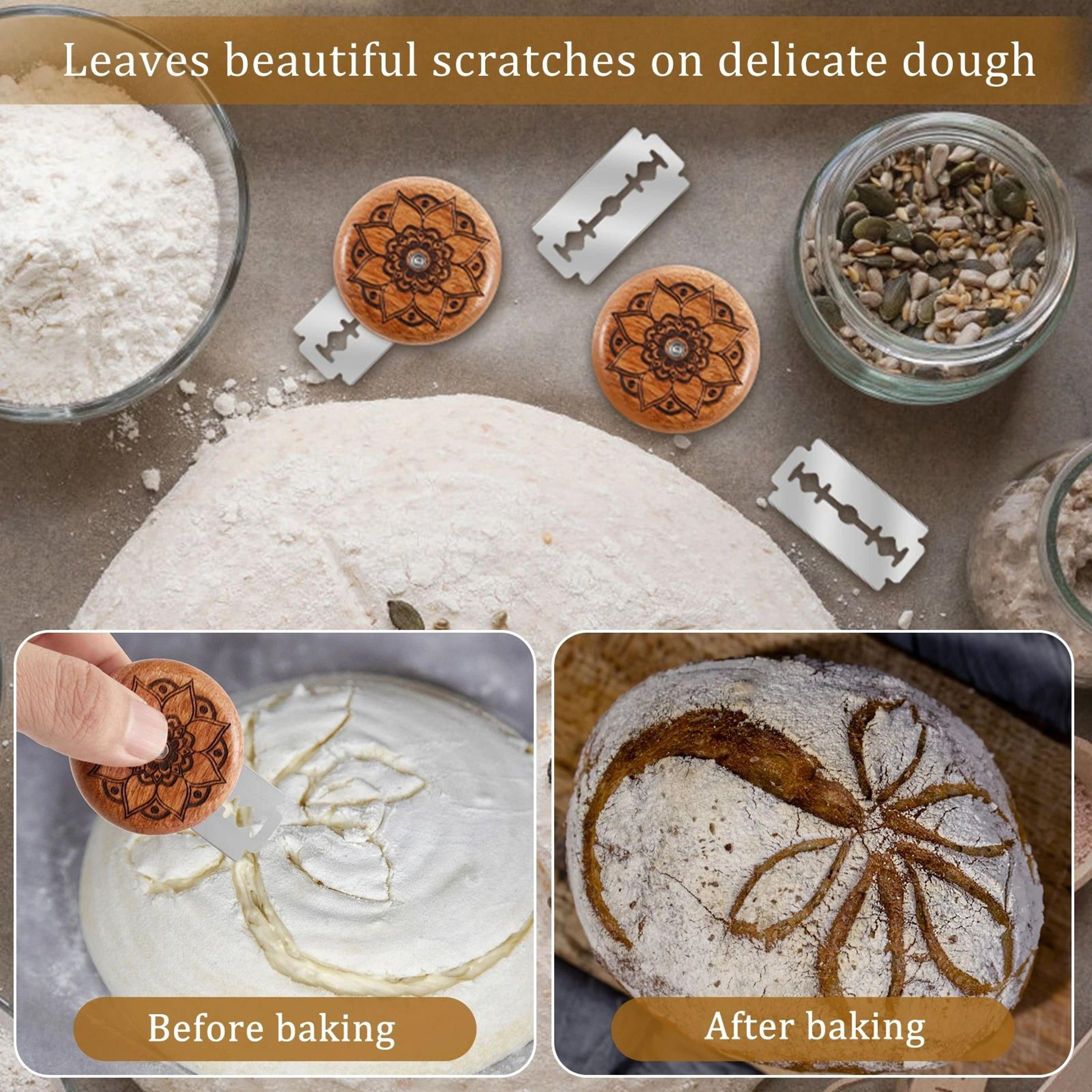 Premium Round Wooden Bread Lame Dough Scoring Tool 3