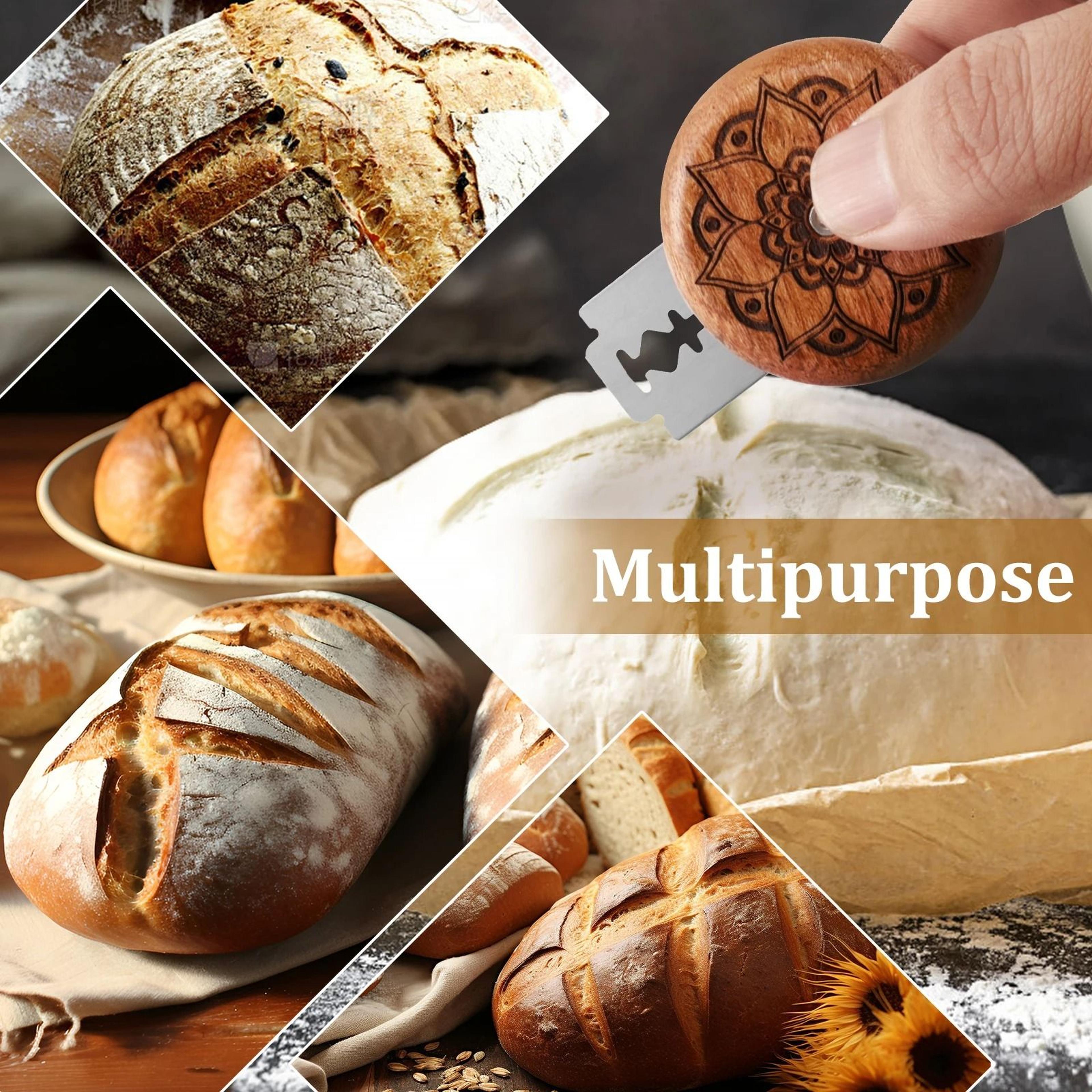 Premium Round Wooden Bread Lame Dough Scoring Tool 5