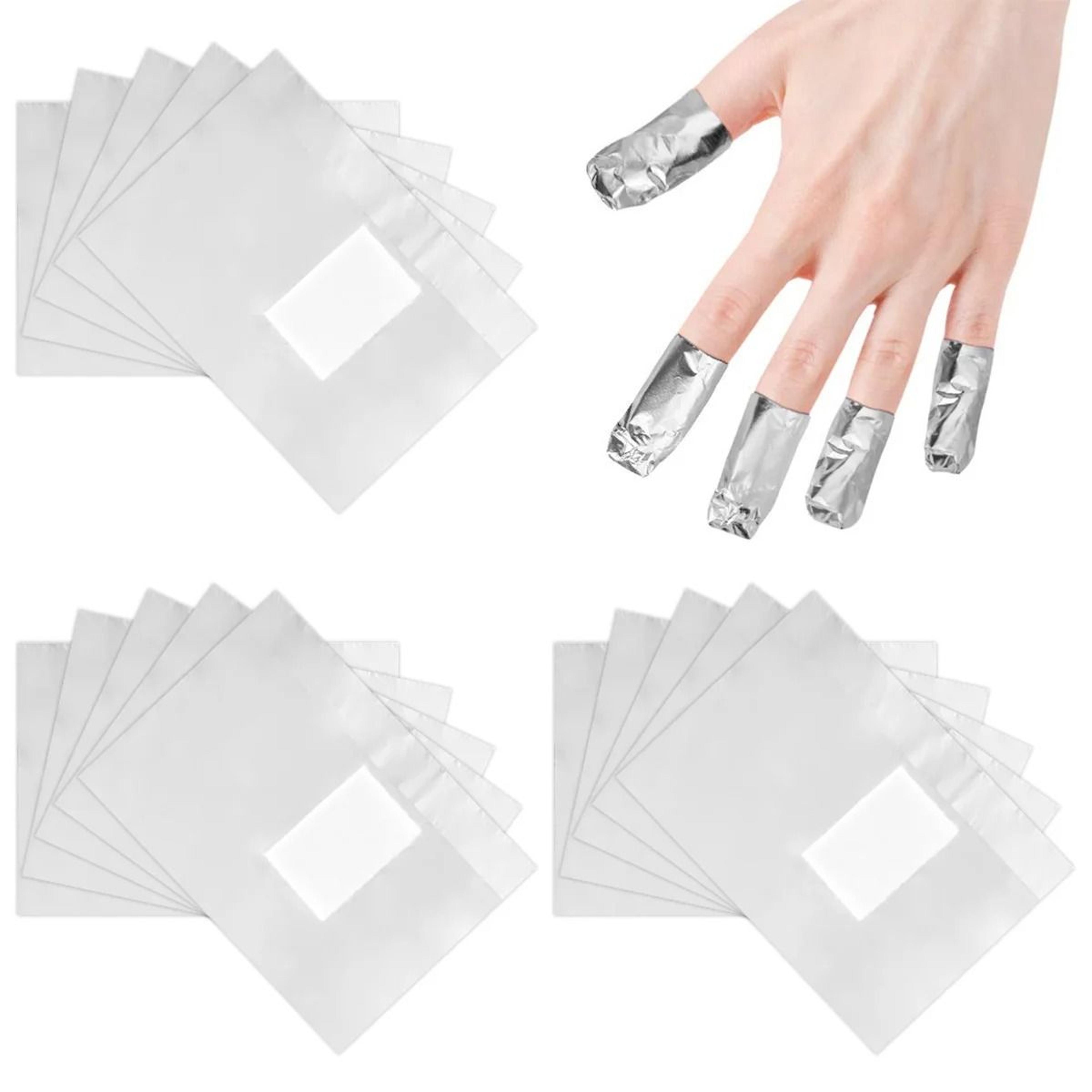 5001000Piece Nail Polish Remover Tin Foil Wraps With Integrated Sponge Pads 6