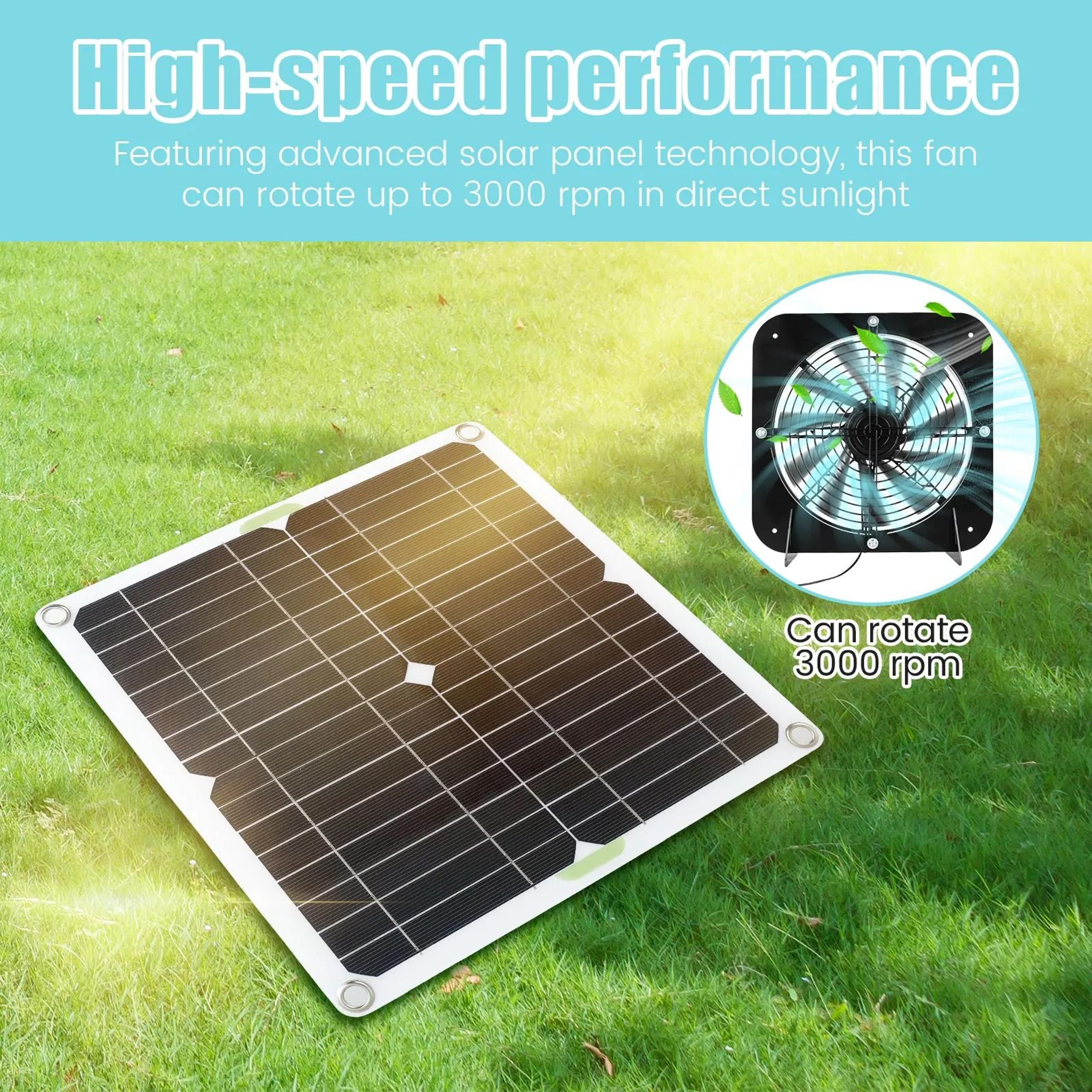 100W Waterproof Solar Powered Exhaust Fan Kit 2