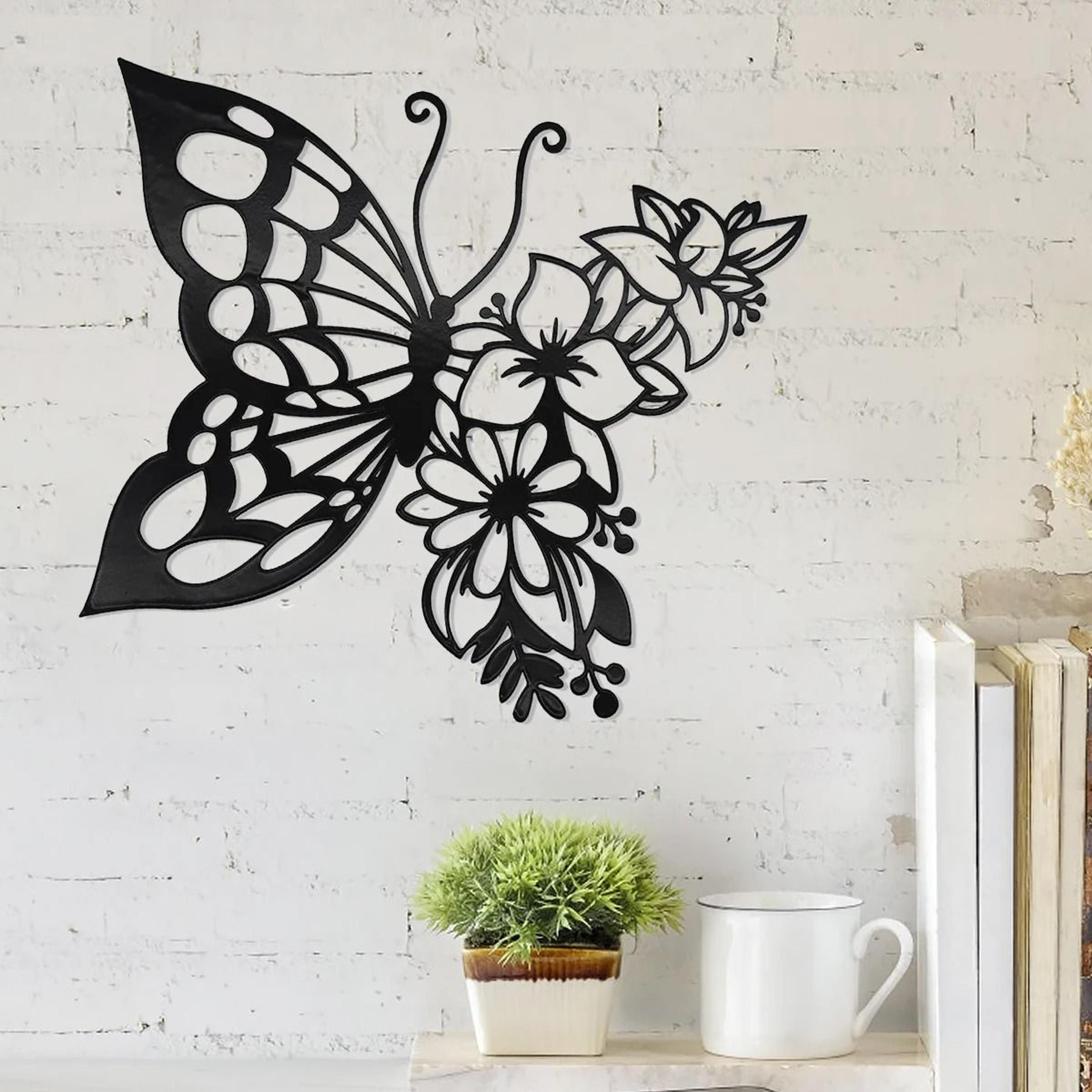 Modern Butterfly Metal Wall Silhouette Art 0