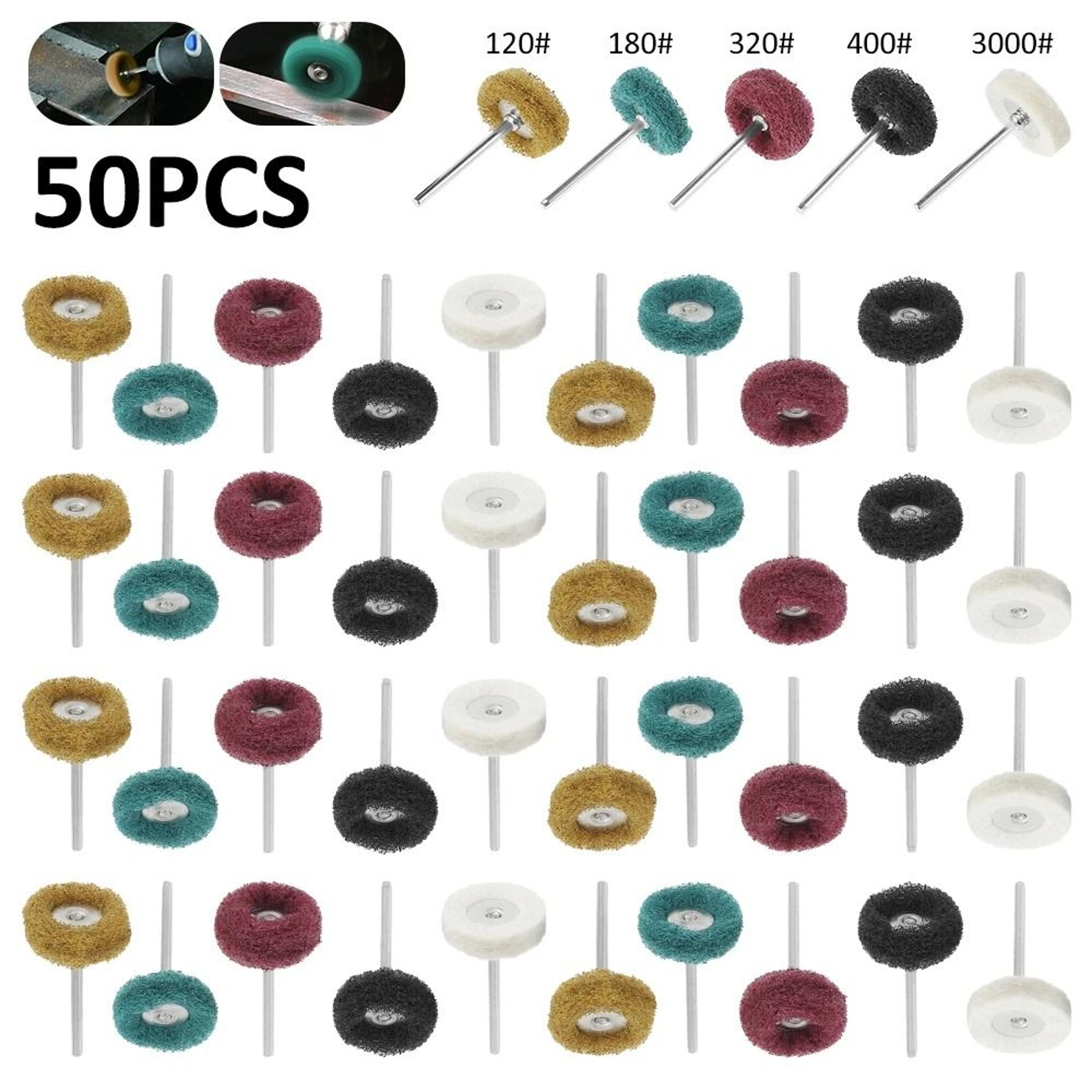 50-piece nylon abrasive scouring pad buffing wheel set
