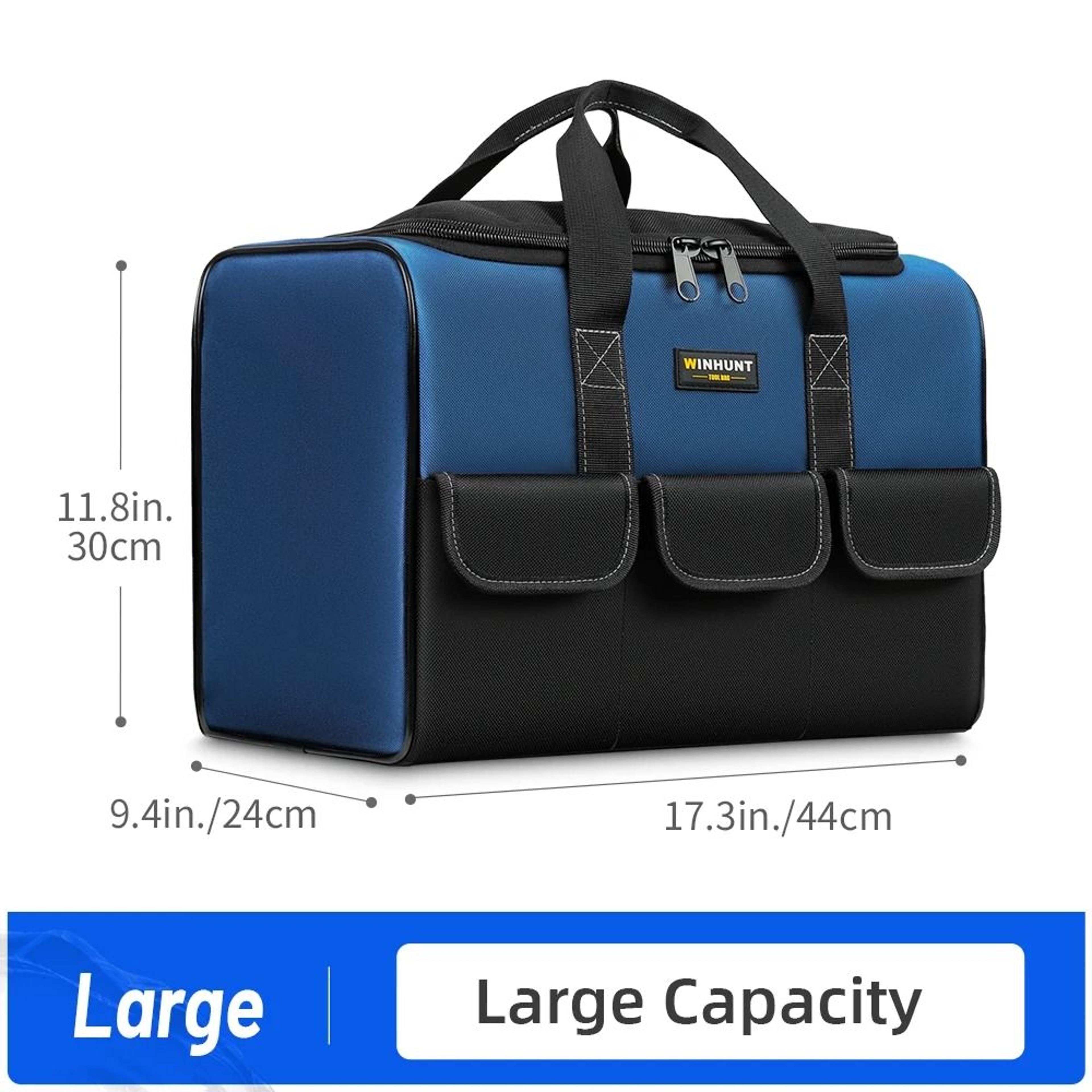 HeavyDuty WideMouth MultiPocket Tool Organizer Bag 8