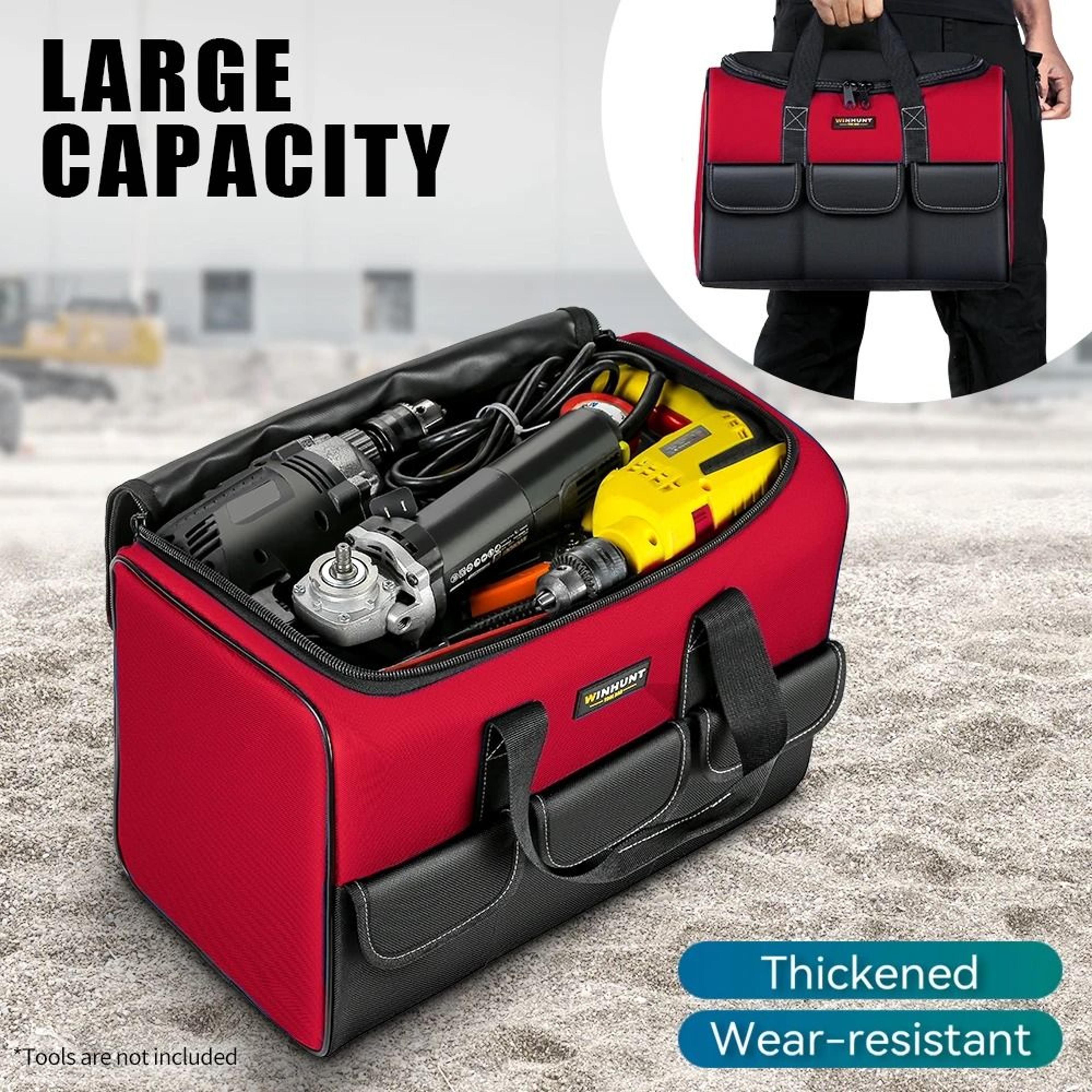 winhunt 17-inch heavy-duty wide-mouth tool bag