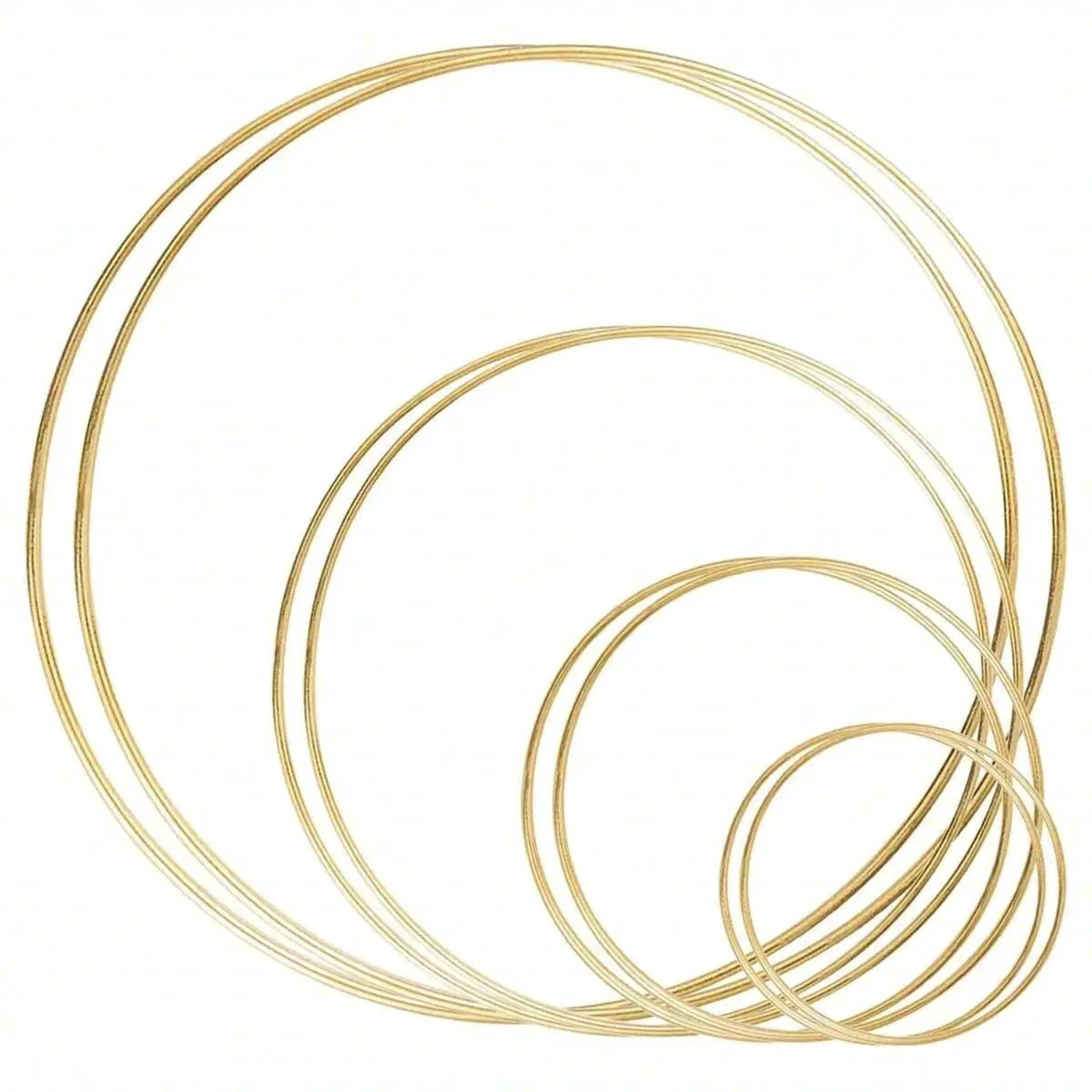 wreath gold hoop rings for diy crafts