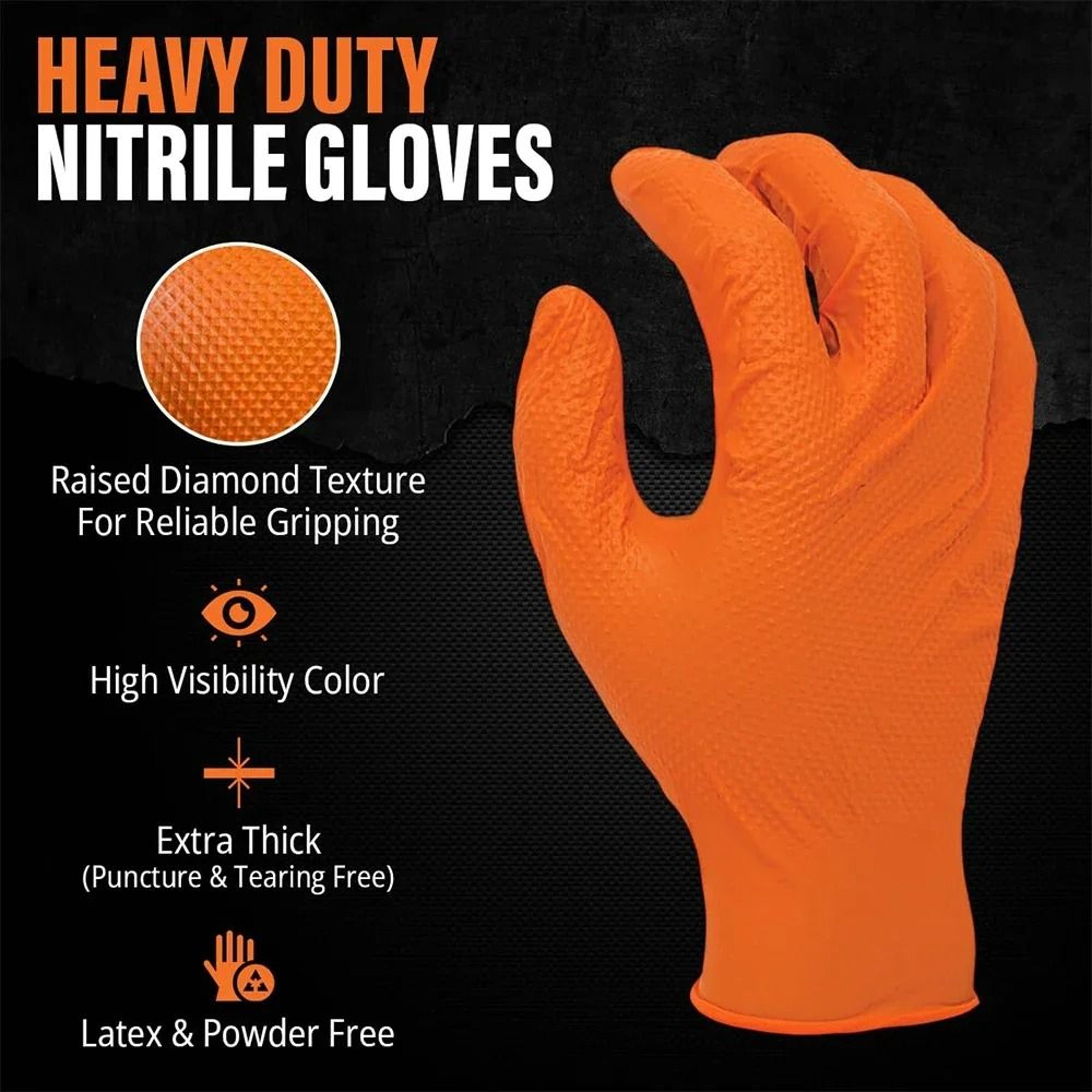 Heavy Duty 8Mil Thick Nitrile Gloves Set 1