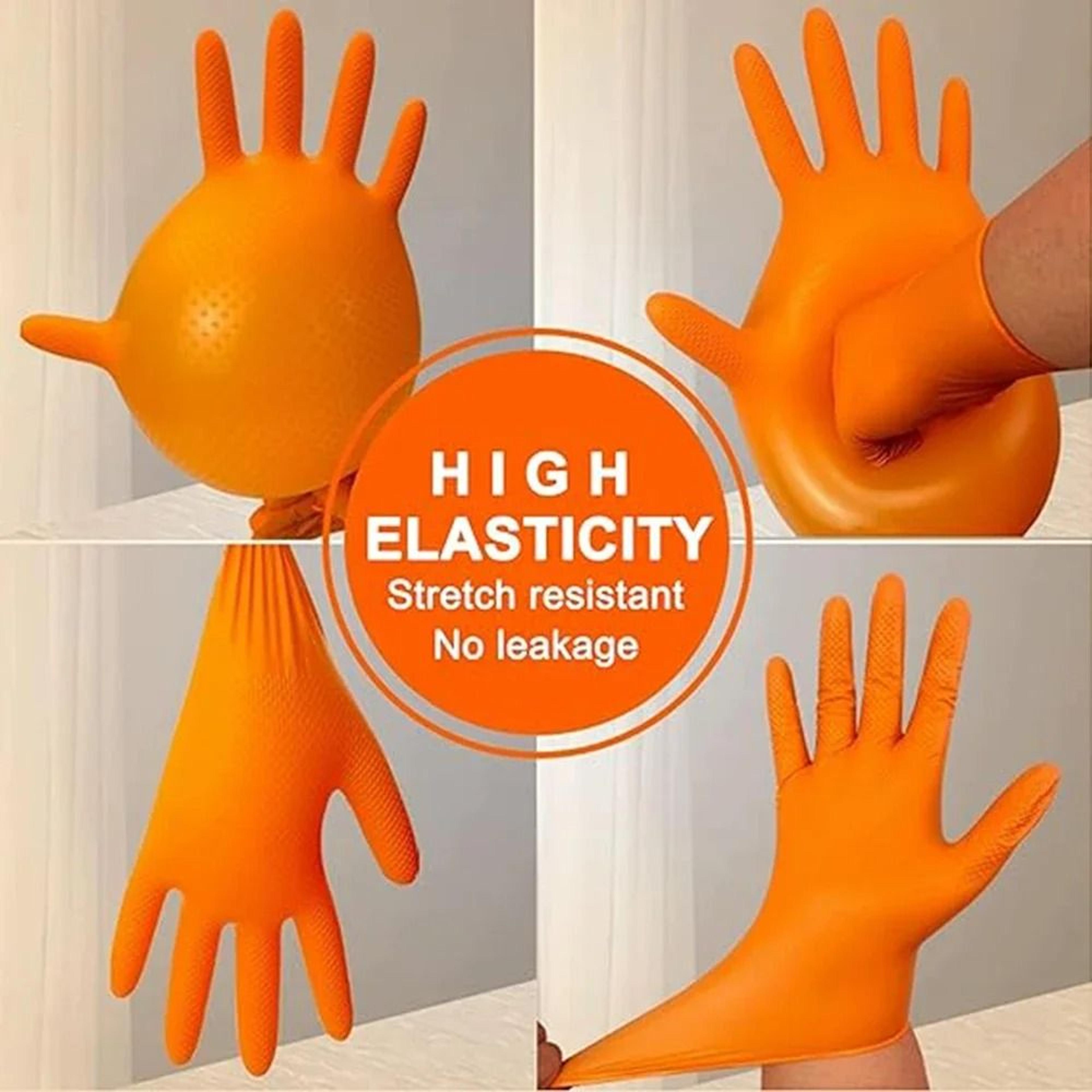 Heavy Duty 8Mil Thick Nitrile Gloves Set 4