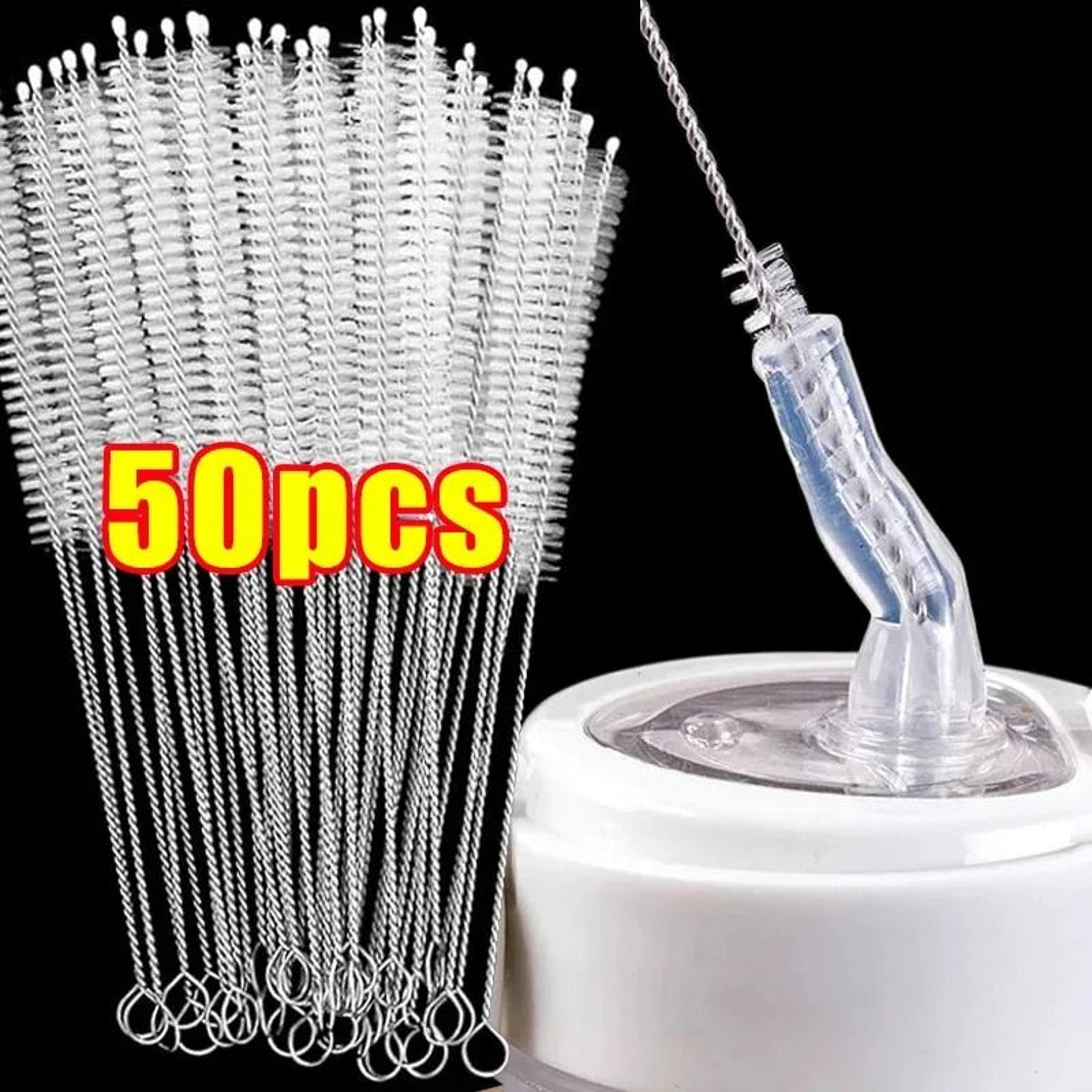 nylon and stainless steel straw cleaning brush kit