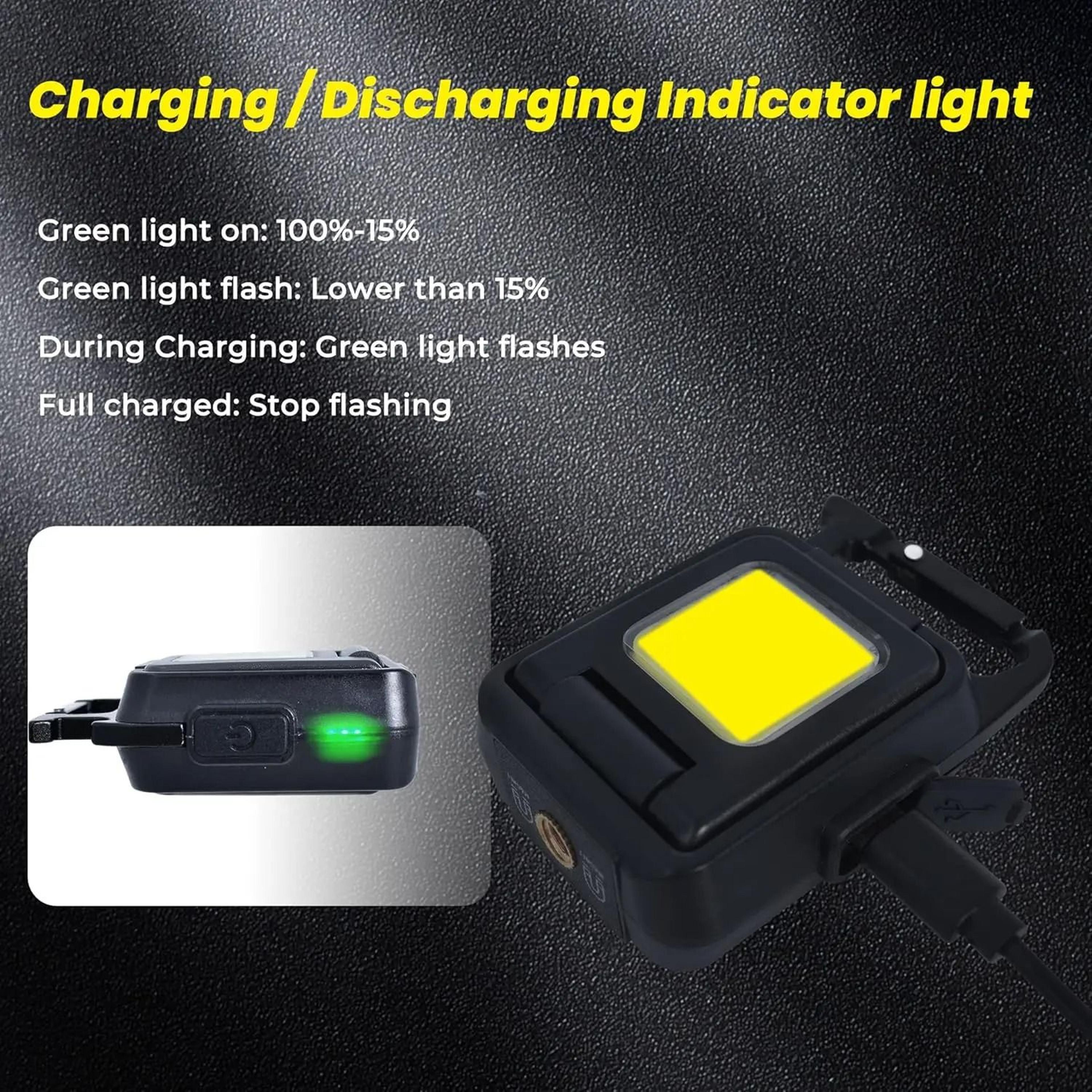 MultiFunctional Rechargeable COB Keychain Work Light 4