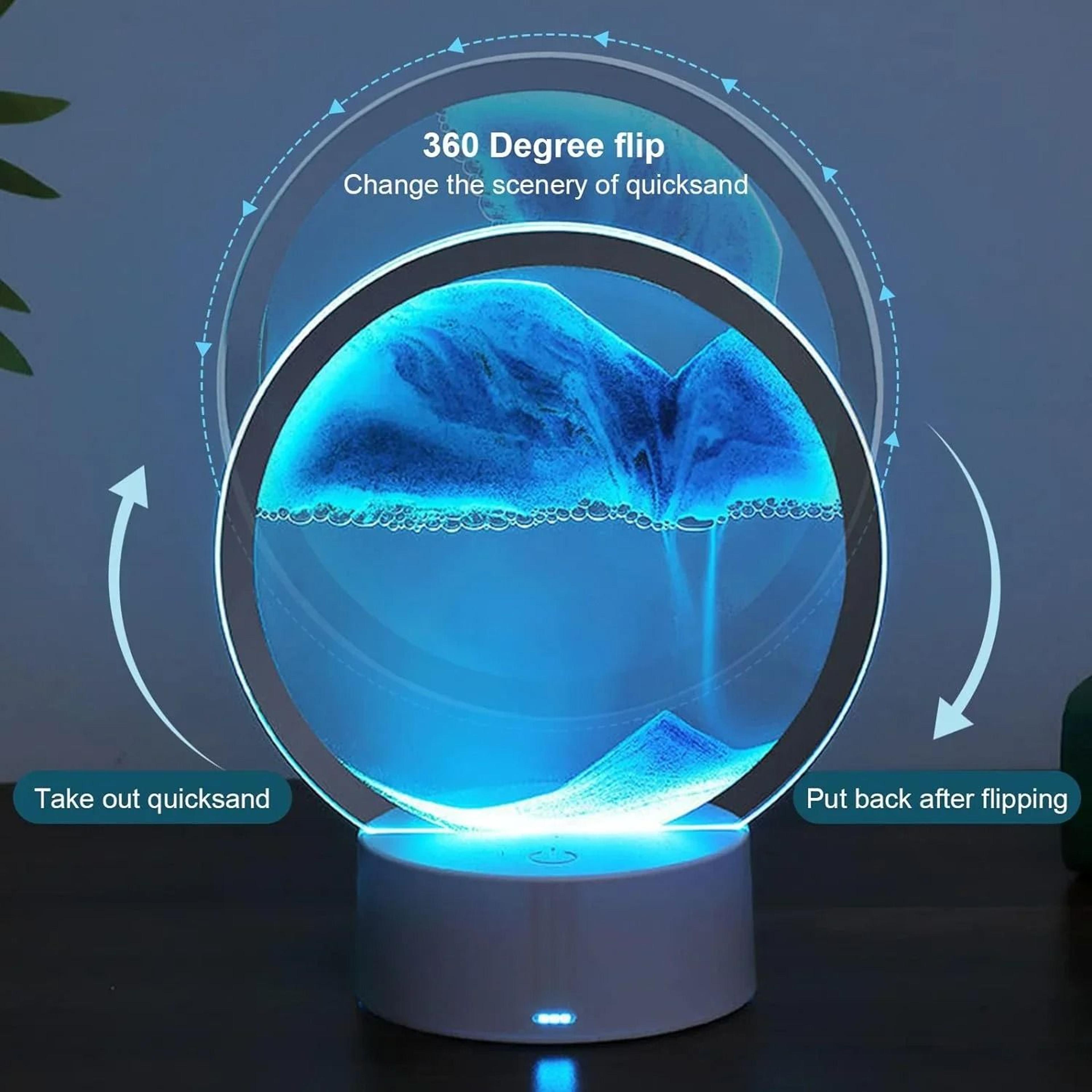 3D Dynamic Hourglass Moving Sand Art Night Light 1