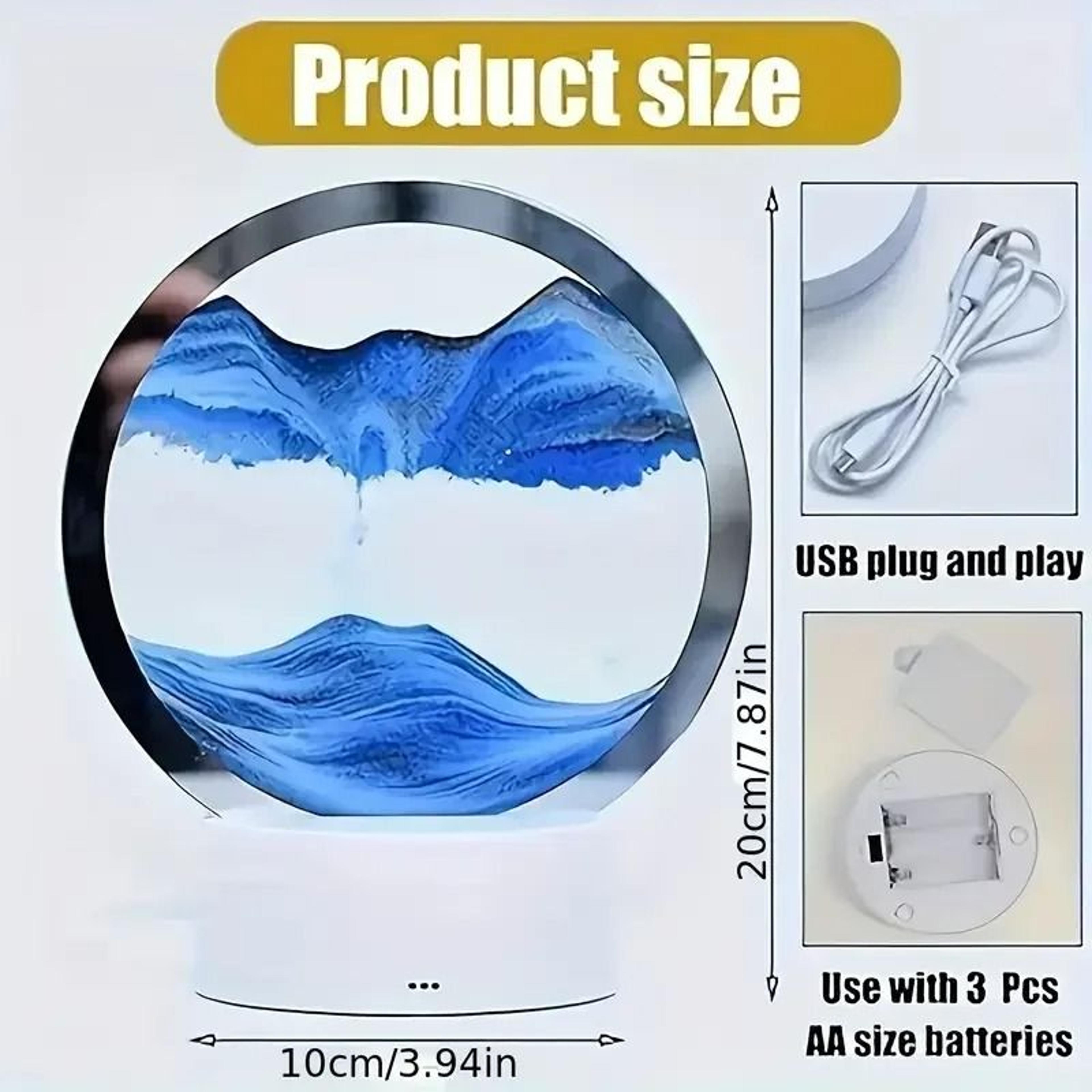 3D Dynamic Hourglass Moving Sand Art Night Light 4