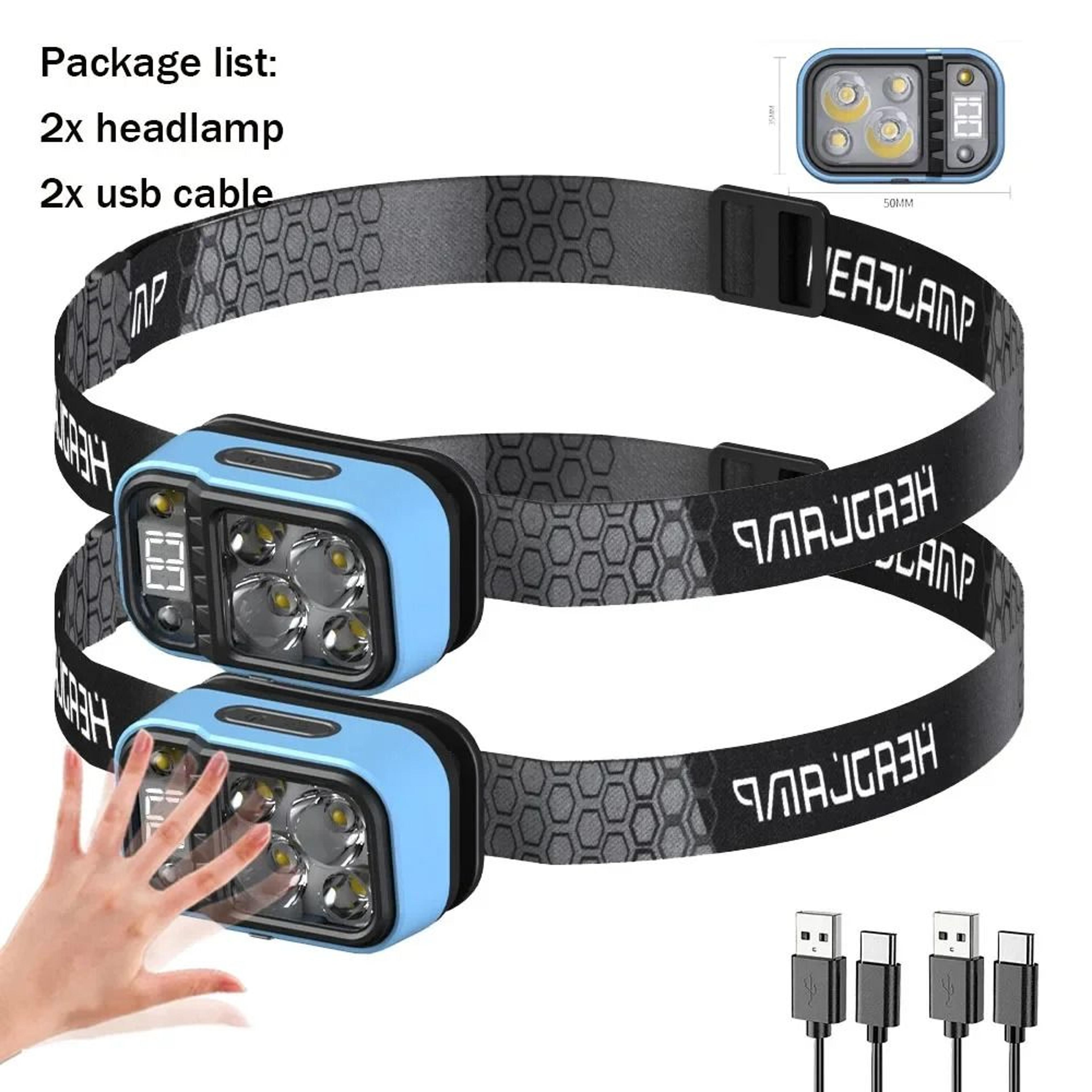 MultiLight Source Rechargeable LED Headlamp 9