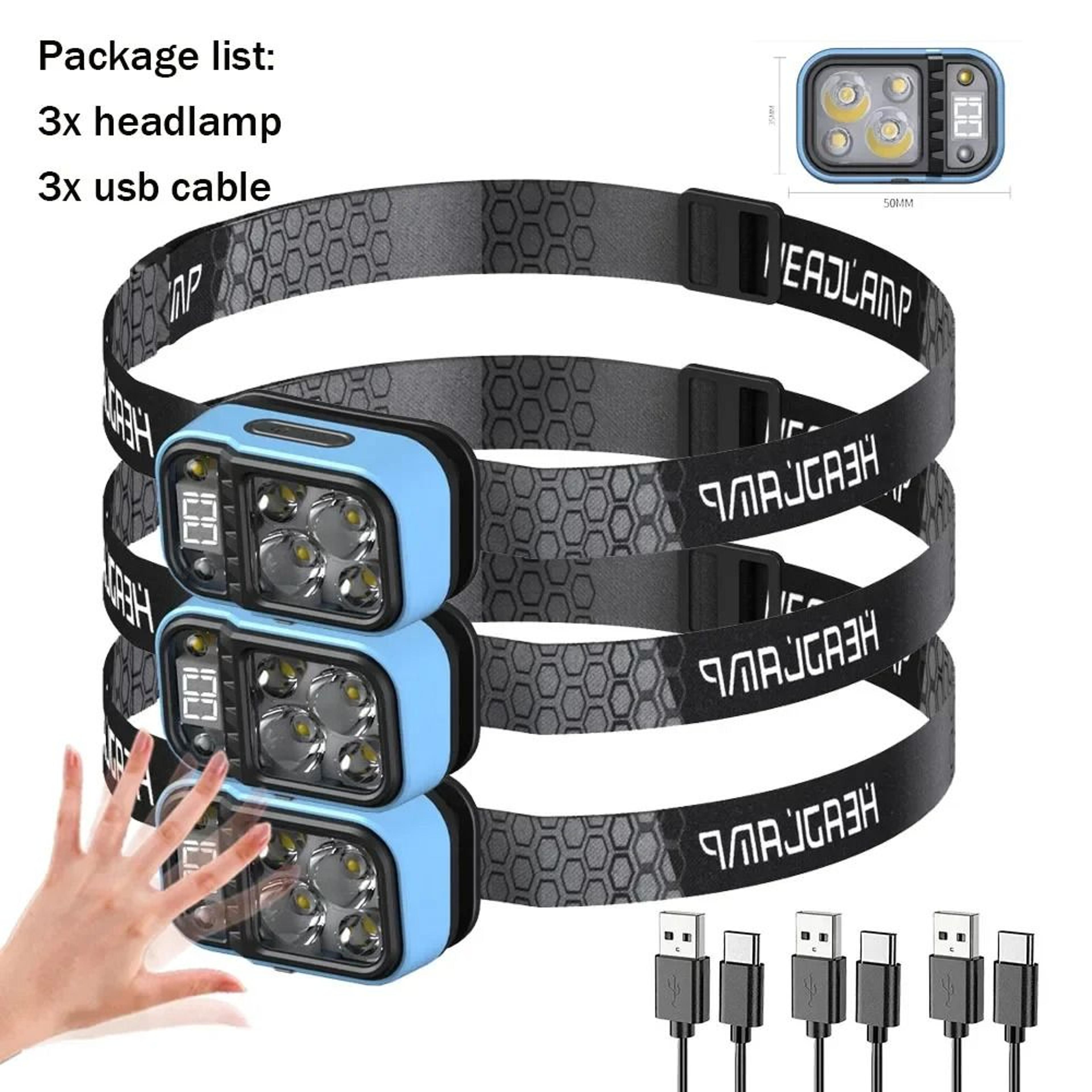 MultiLight Source Rechargeable LED Headlamp 10