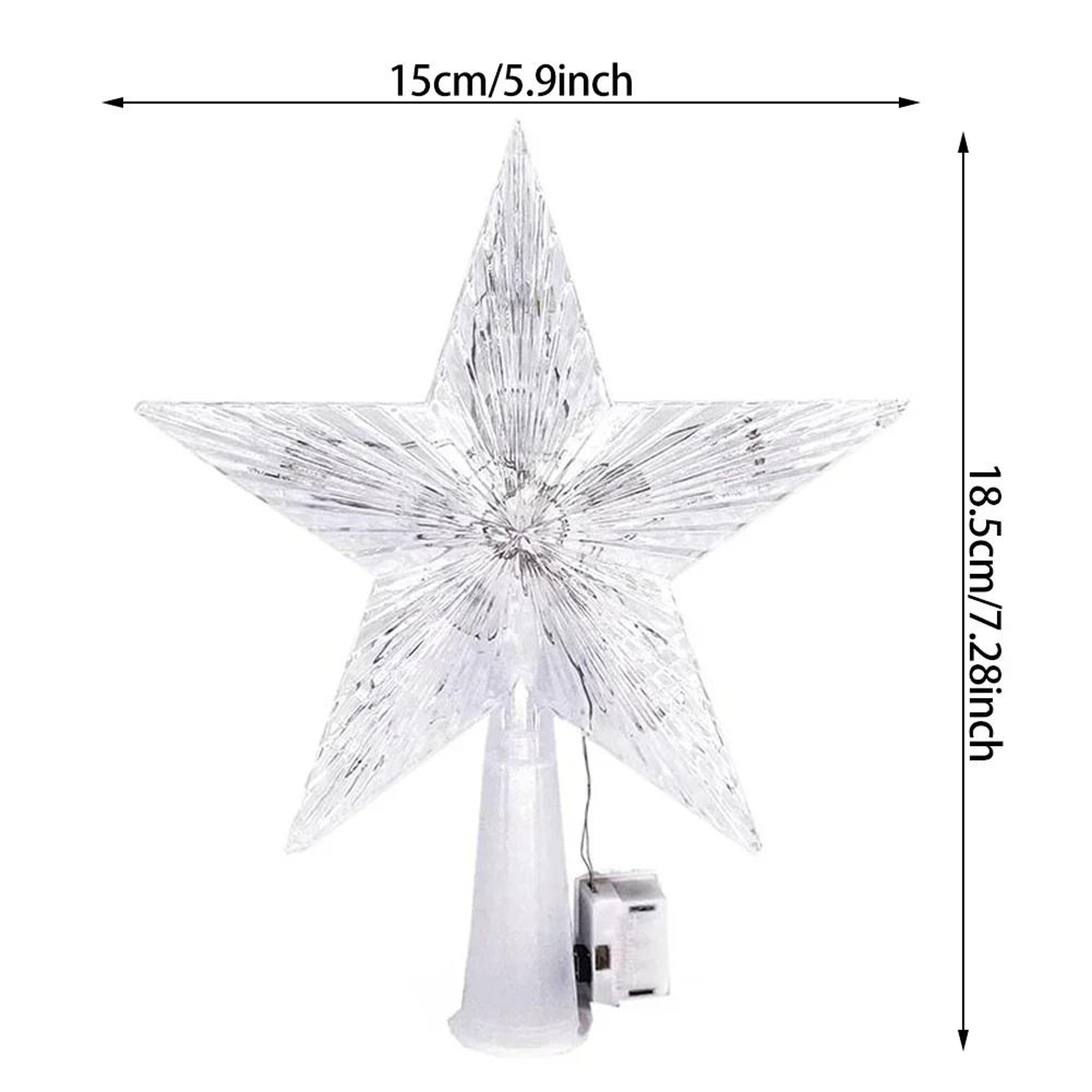Illuminated Christmas Tree Topper Star Lights 5