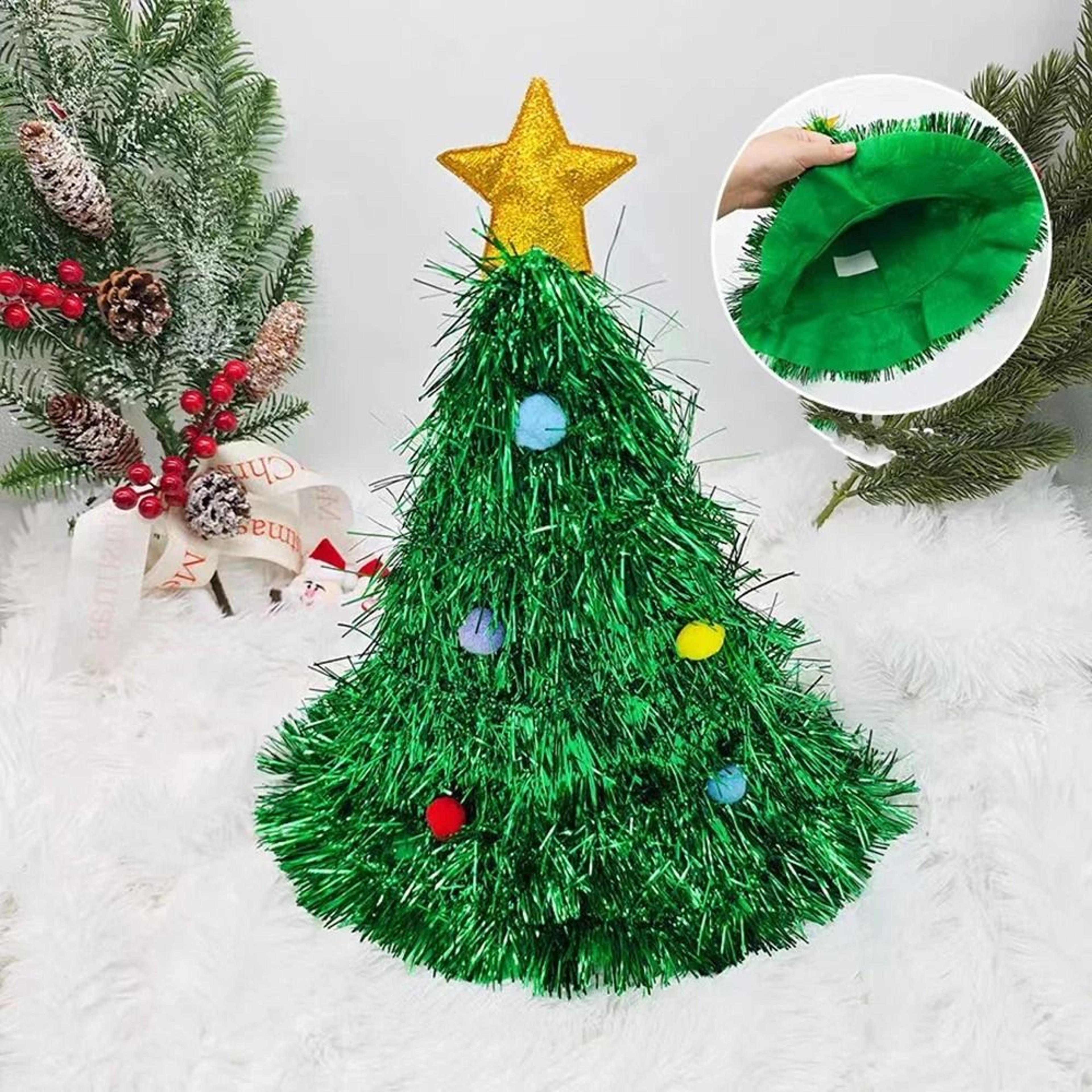 Premium Holiday Green Christmas Tree Party Hat 2