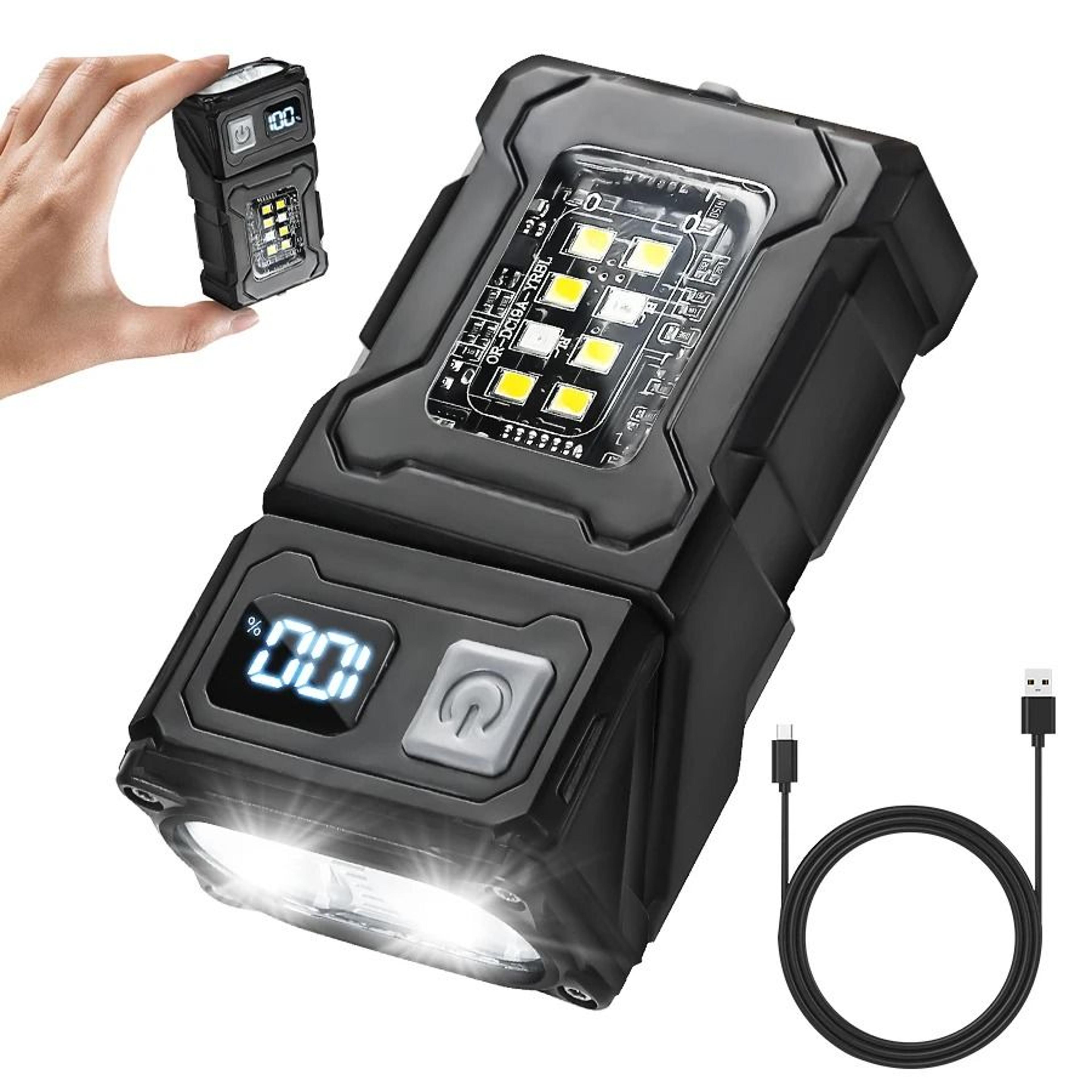 400LM MultiFunctional Magnetic ClipOn USBC Work Headlamp 6