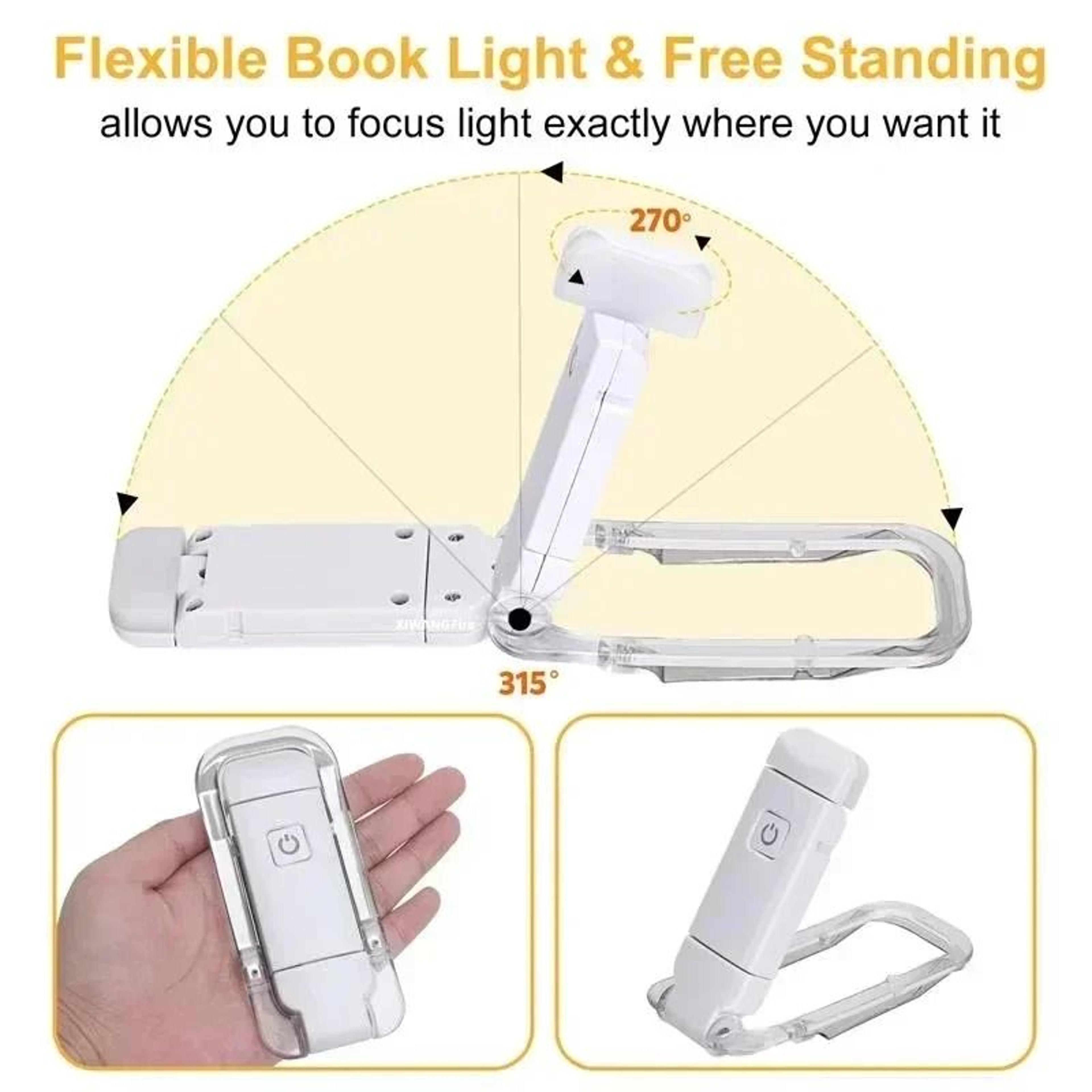 MultiFunctional USB Rechargeable ClipOn Book Light 2
