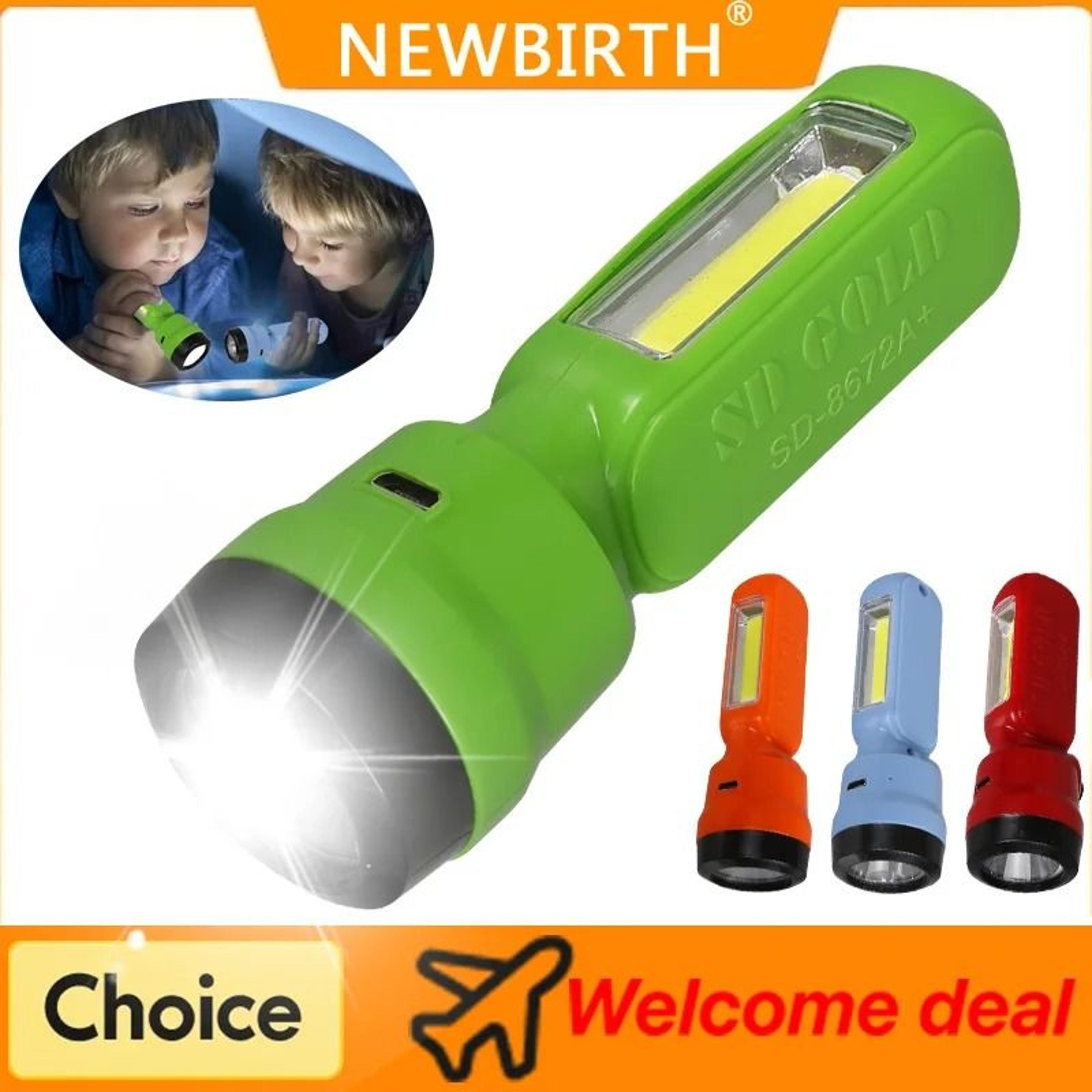 Mini Kids EyeFriendly Rechargeable COBXPE EDC Flashlight 0
