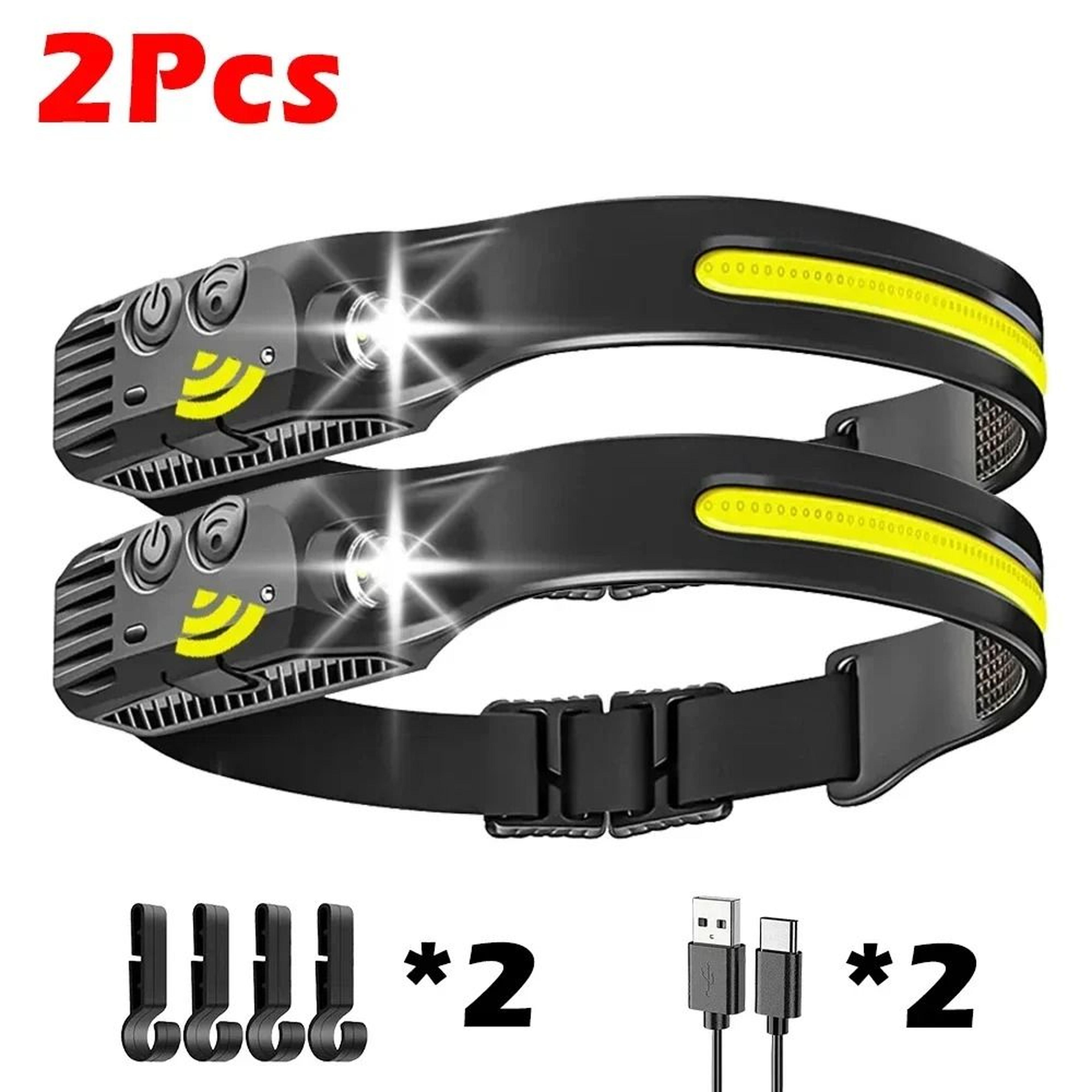 Panoramic COB LED 5Mode Motion Sensor Rechargeable Headlamp 8