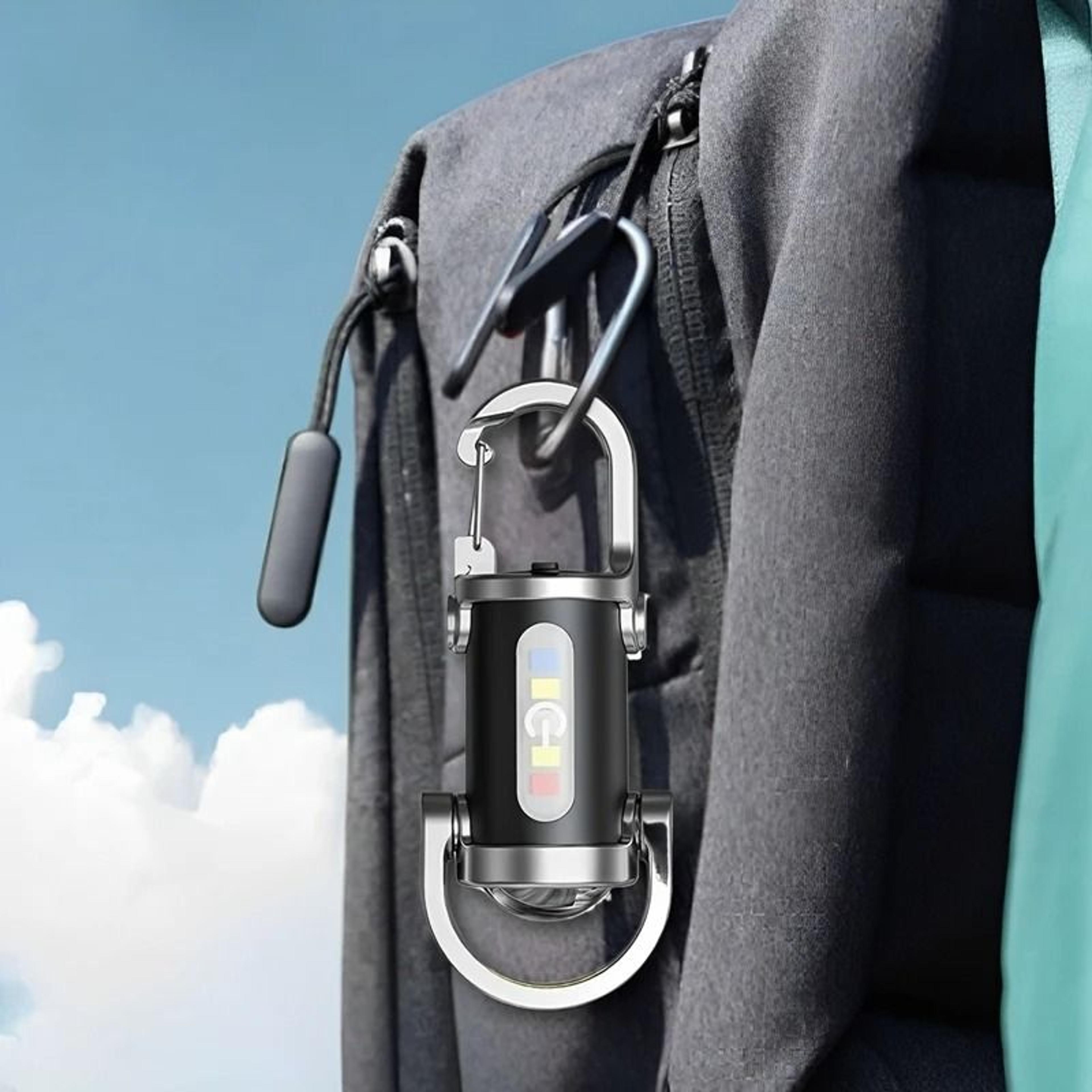 300LM Rechargeable MultiFunction LED Keychain EDC Work Light 5