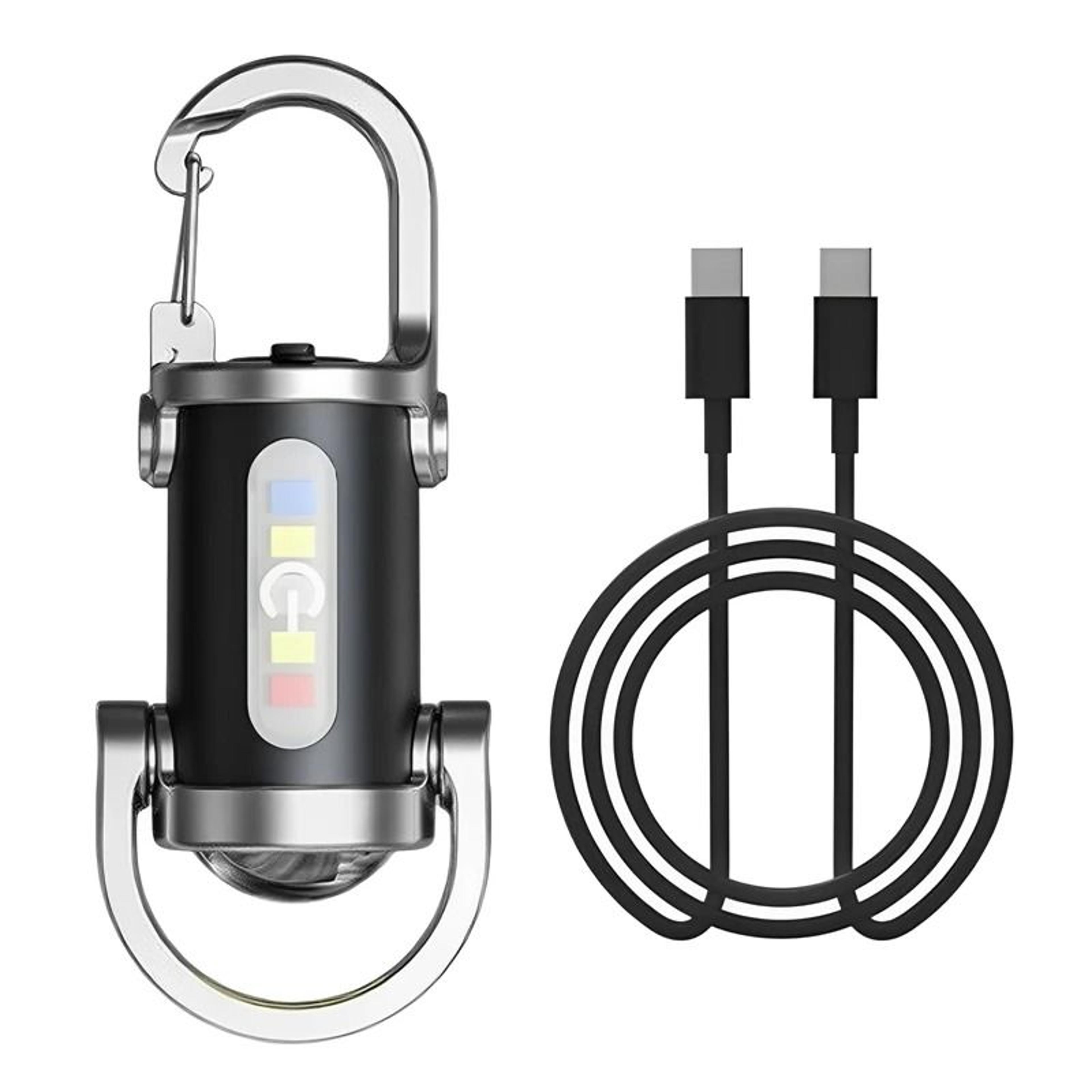 300LM Rechargeable MultiFunction LED Keychain EDC Work Light 7