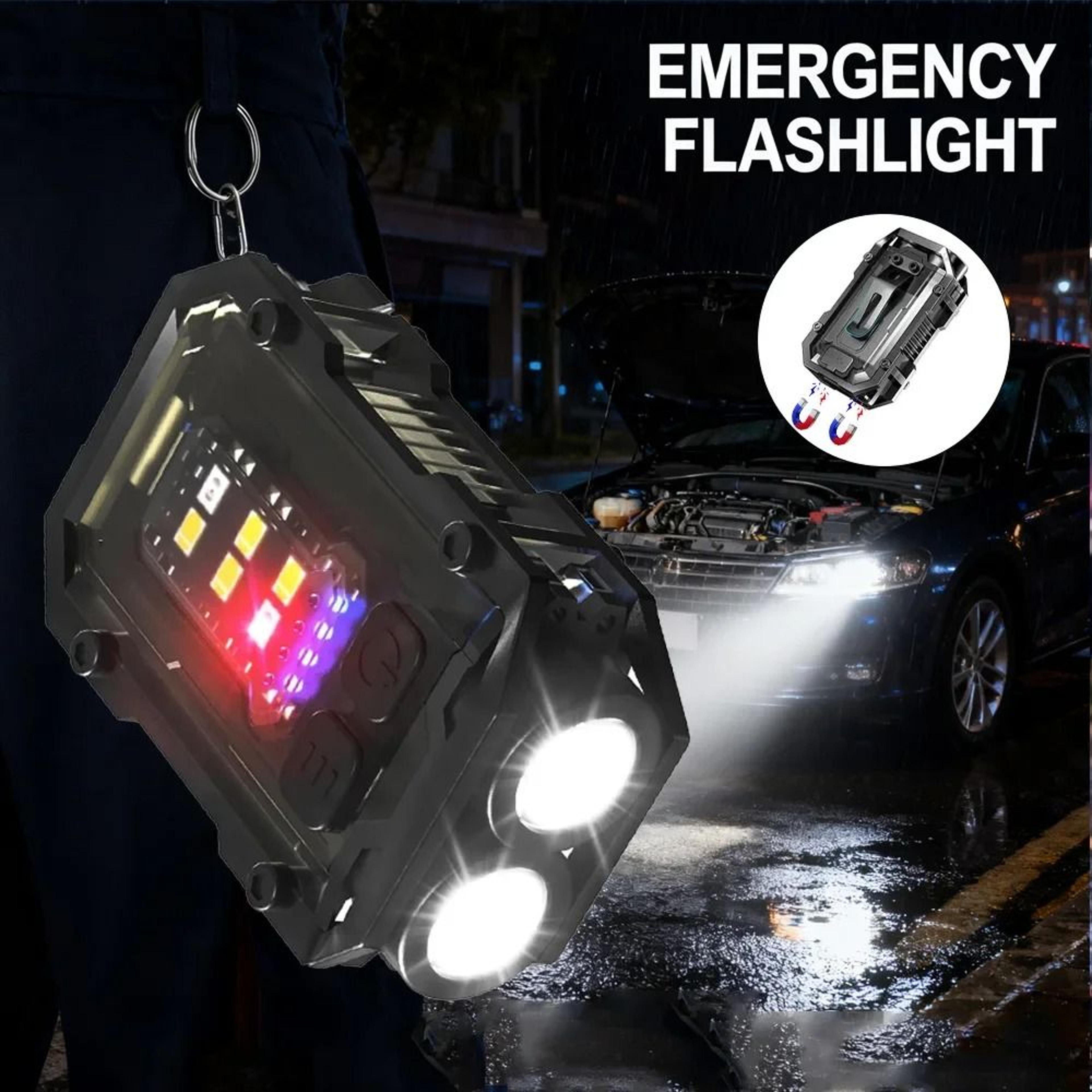 Mini COB Keychain ClipOn Rechargeable EDC Torch 0
