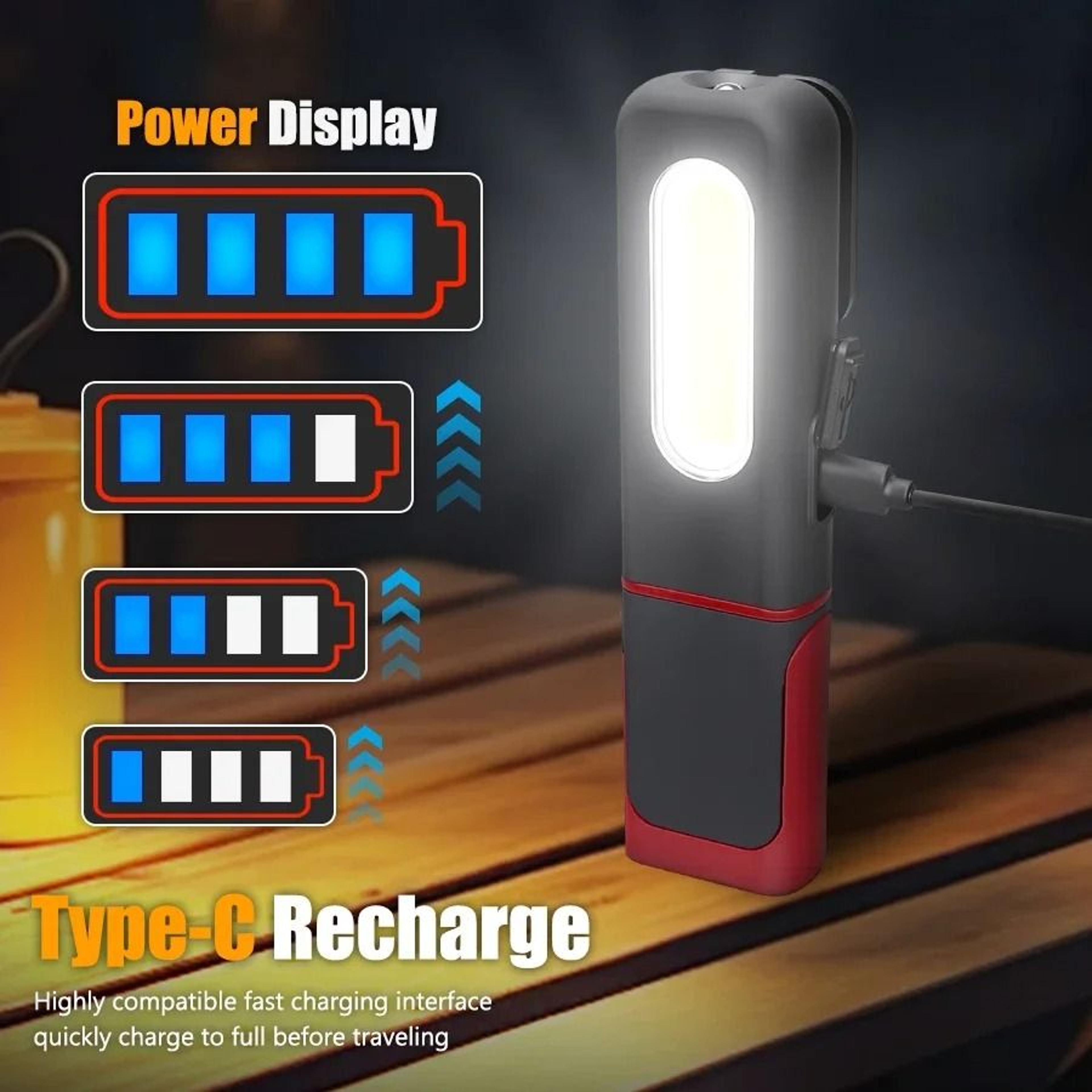 Portable USB Rechargeable COB Inspection Work Light 2
