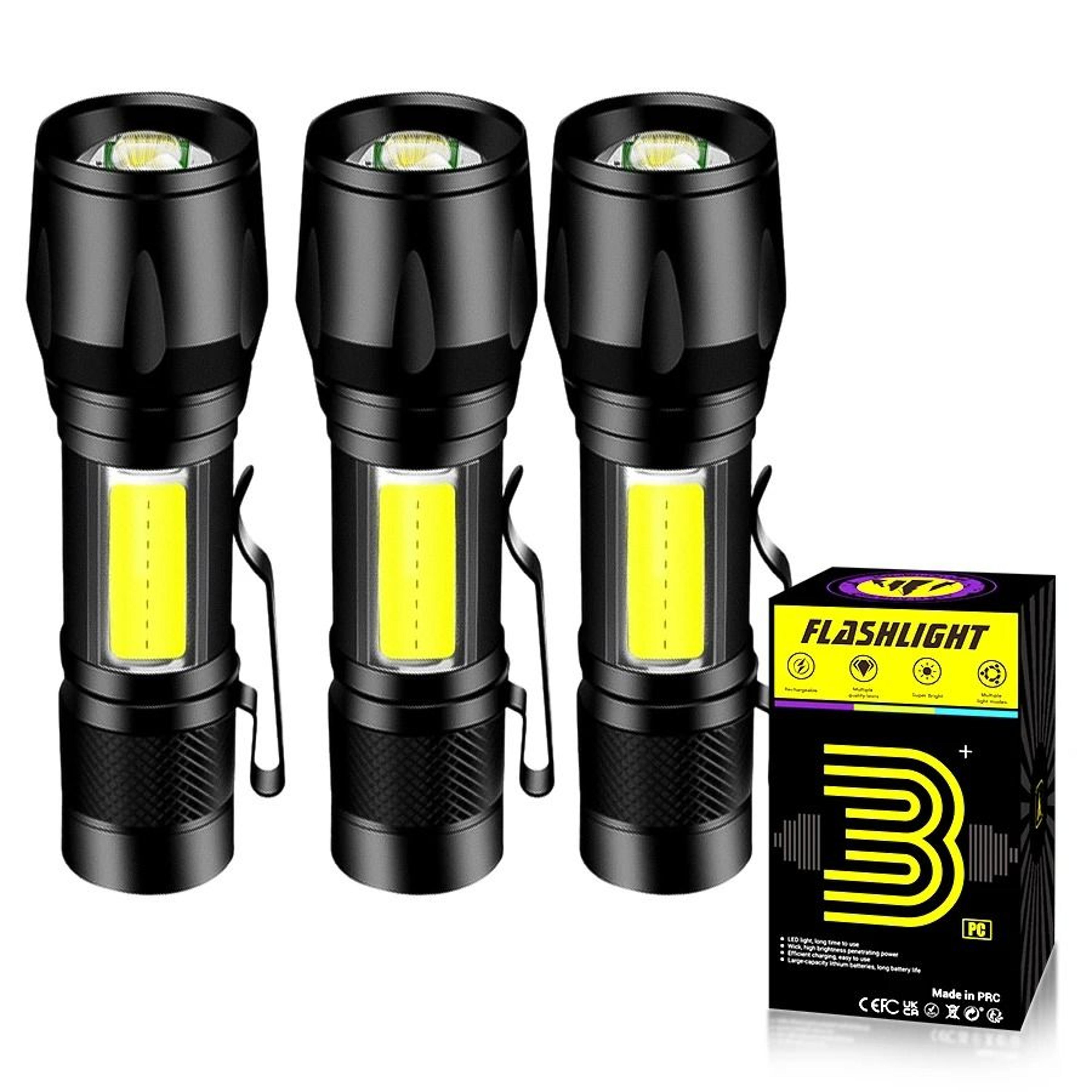 Zoomable Mini Tactical Flashlight And COB Camping Lantern 11
